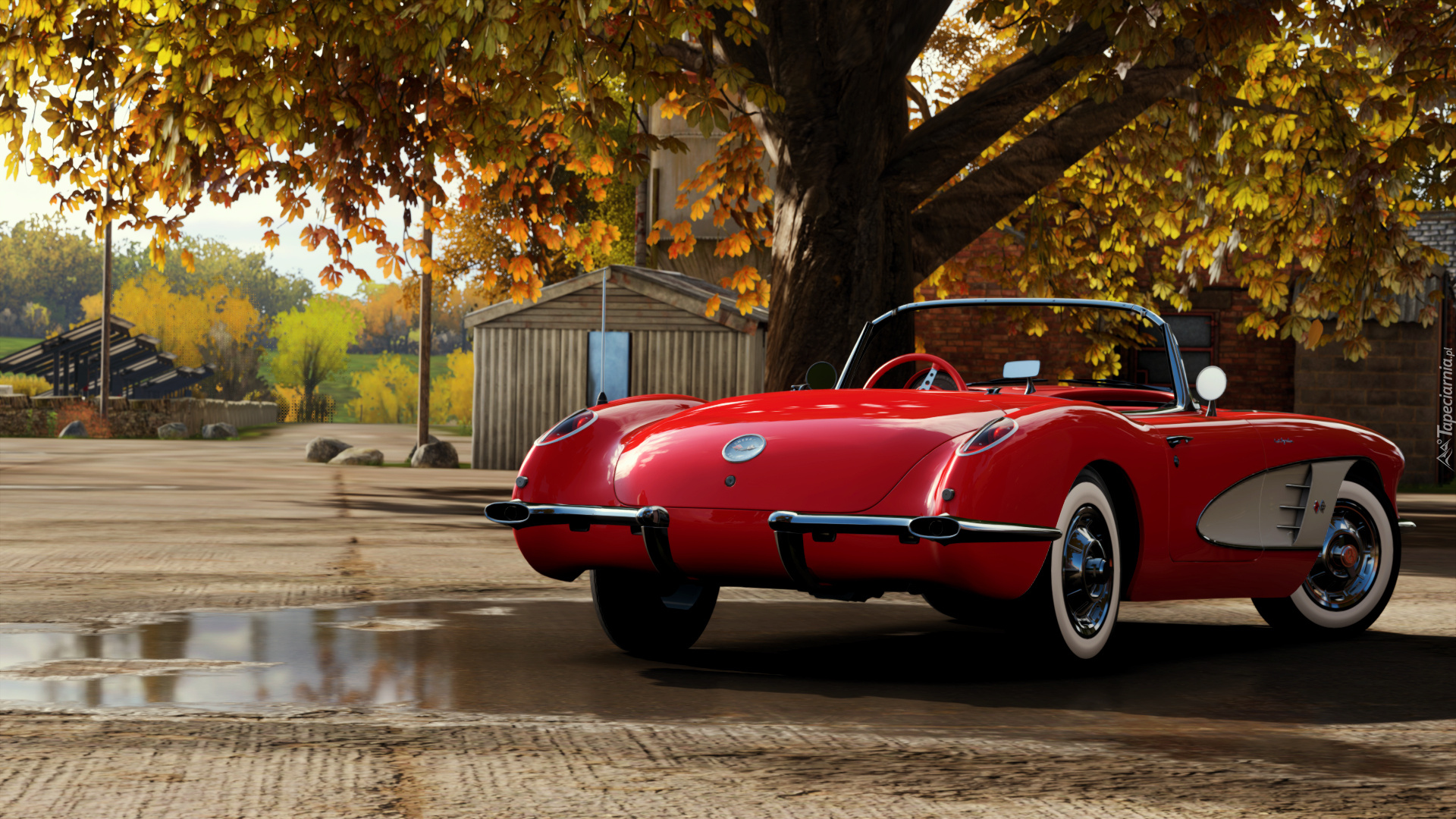 Gra, Forza Horizon 4, Czerwony, Chevrolet Corvette, 1960