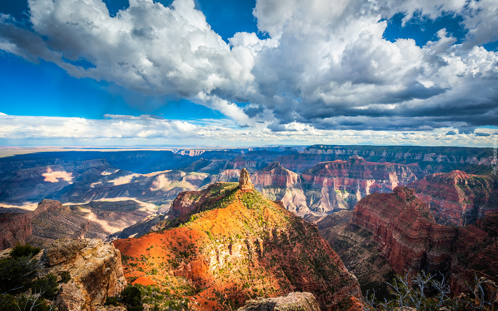 Park Narodowy Wielkiego Kanionu, Grand Canyon, Kanion, Skały, Arizona, Stany Zjednoczone