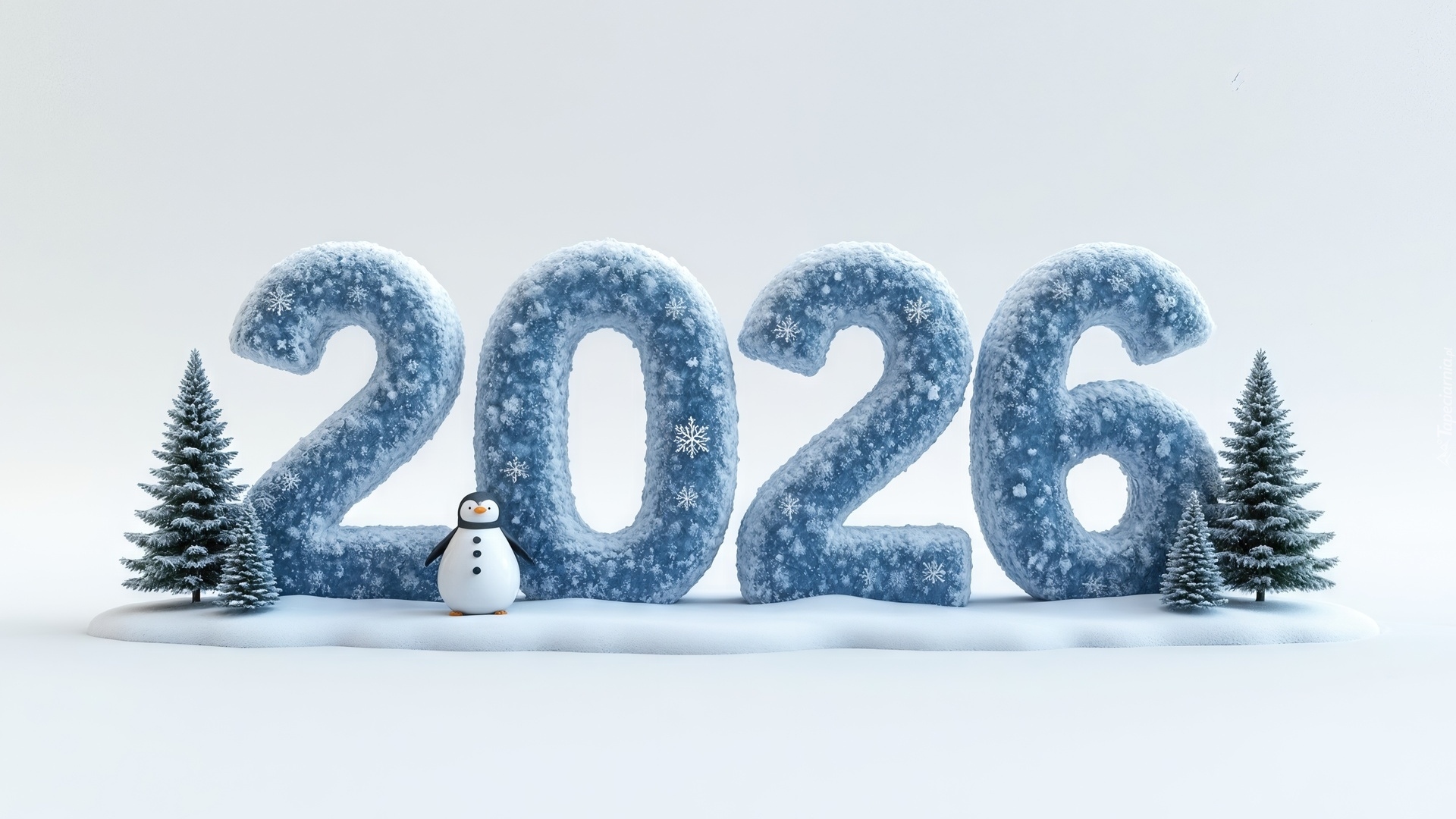 Nowy Rok, 2026, Choinki, Bałwanek