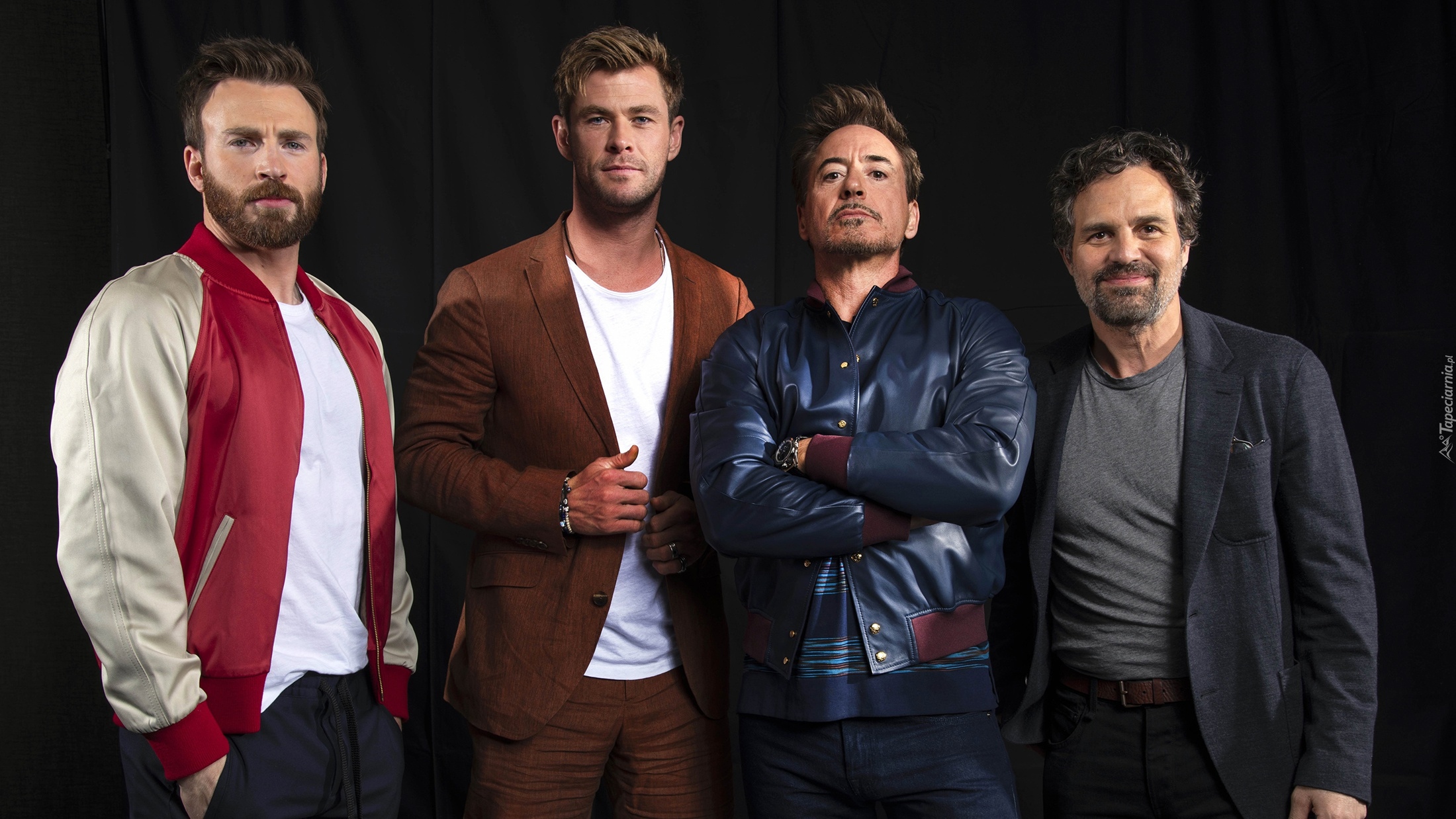 Mężczyźni, Aktorzy, Chris Evans, Chris Hemsworth, Robert Downey Jr., Mark Ruffalo