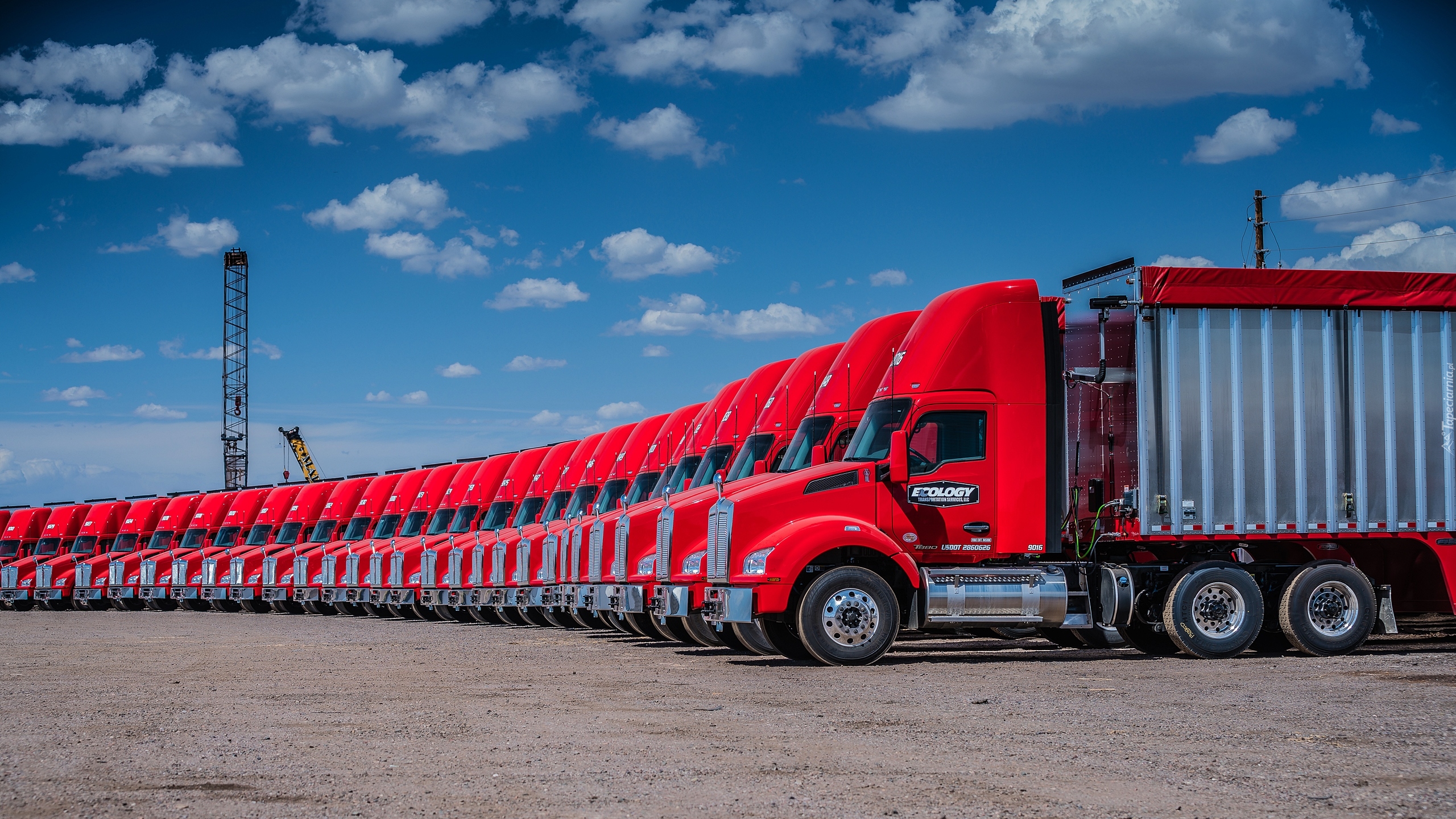 Czerwone, Ciężarówki, Kenworth T880