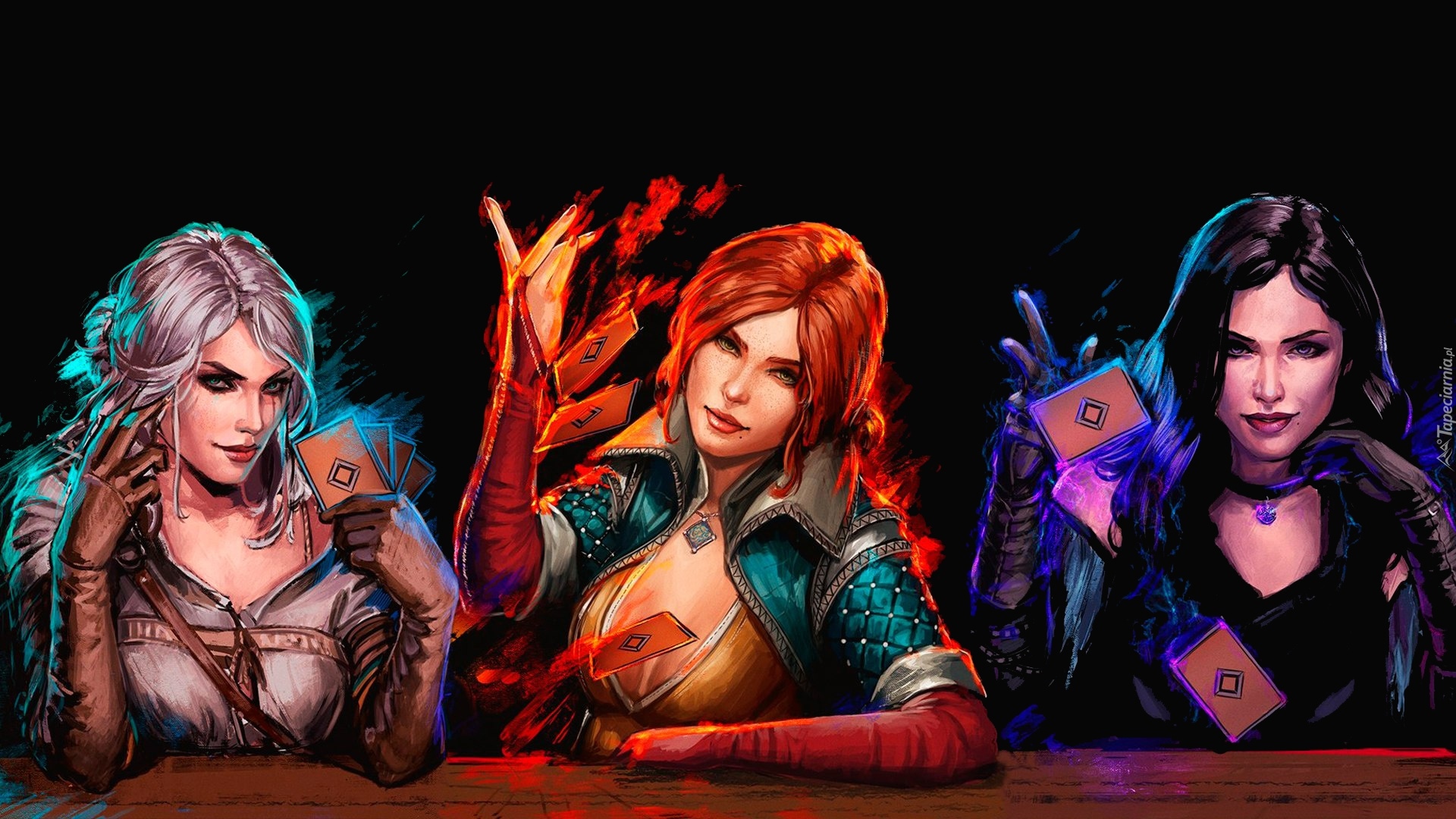 Gra, Gwint Wiedźmińska gra karciana, Gwent The Witcher Card Game, Postacie, Ciri, Triss Merigold, Yennefer z Vengerbergu, Karty