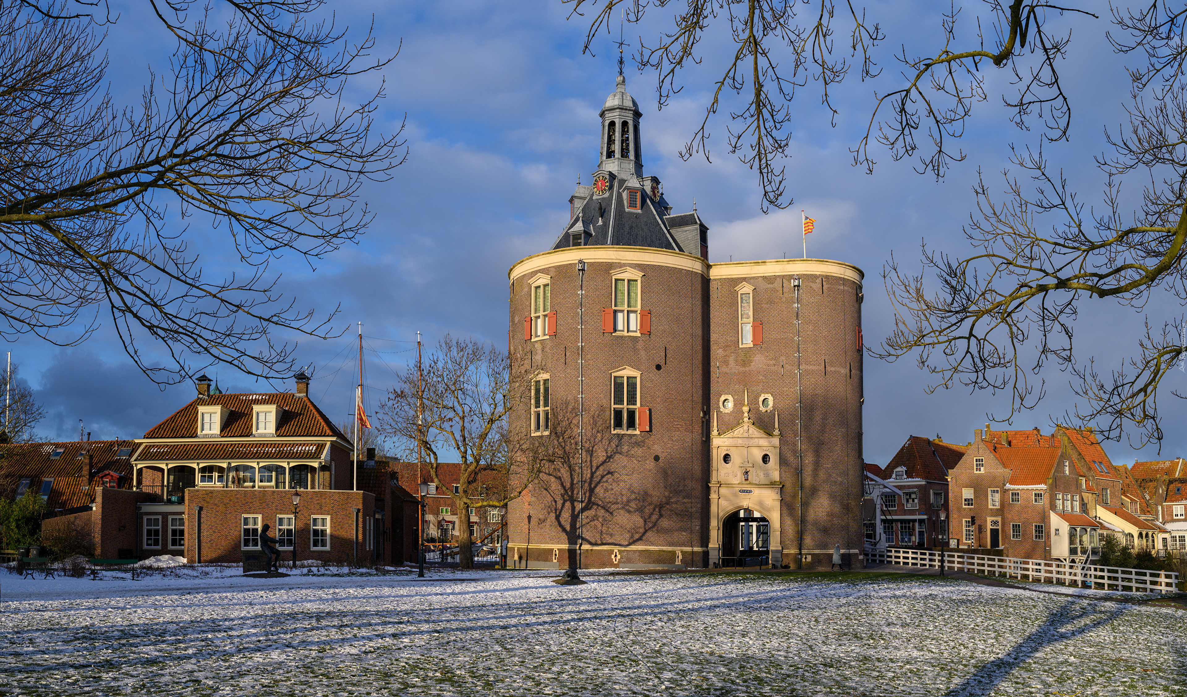 Centrum Kultury, Cultural Center Drommedaris, Wieża, Budynki, Enkhuizen, Holandia