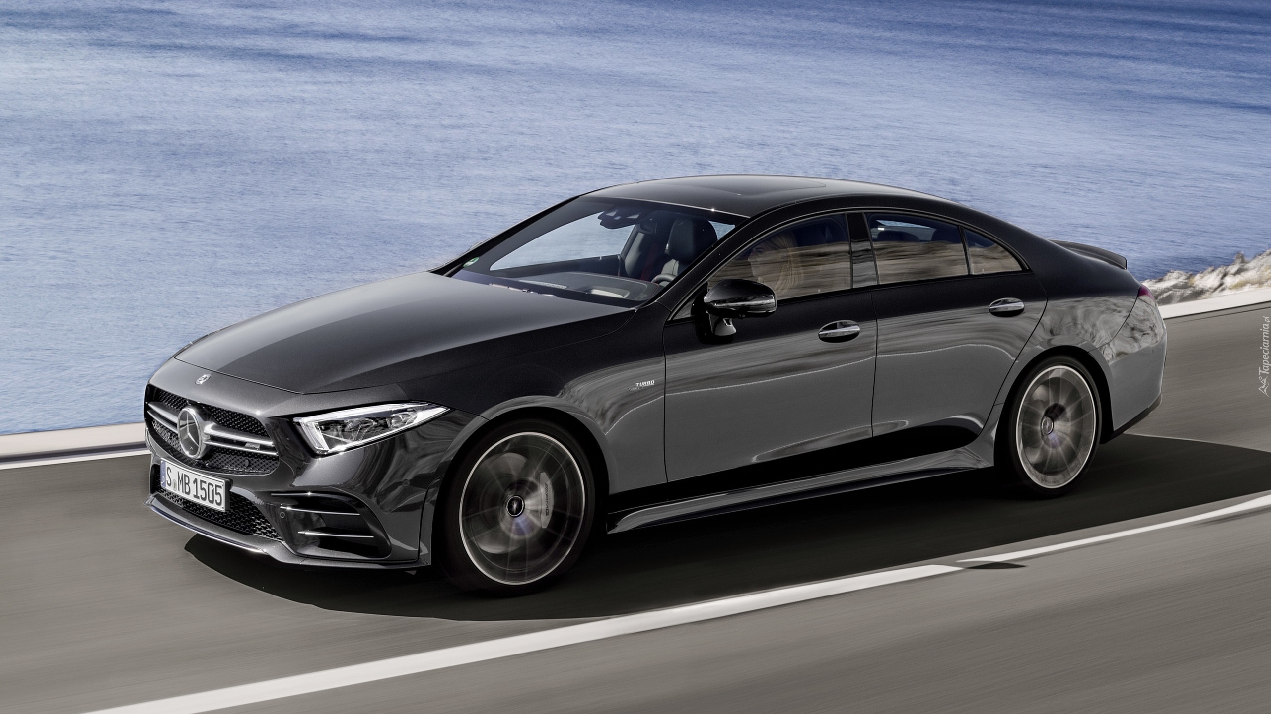 Czarny, Mercedes AMG CLS53, 2018, Droga