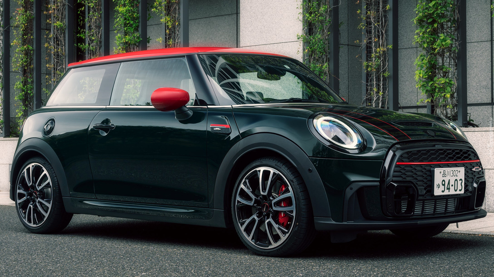 Czarny, Mini John Cooper Works, Czerwony, Dach, 2021