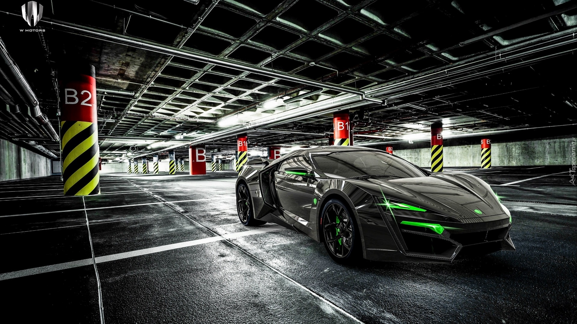 Czarny, W Motors Lykan HyperSport, Garaż