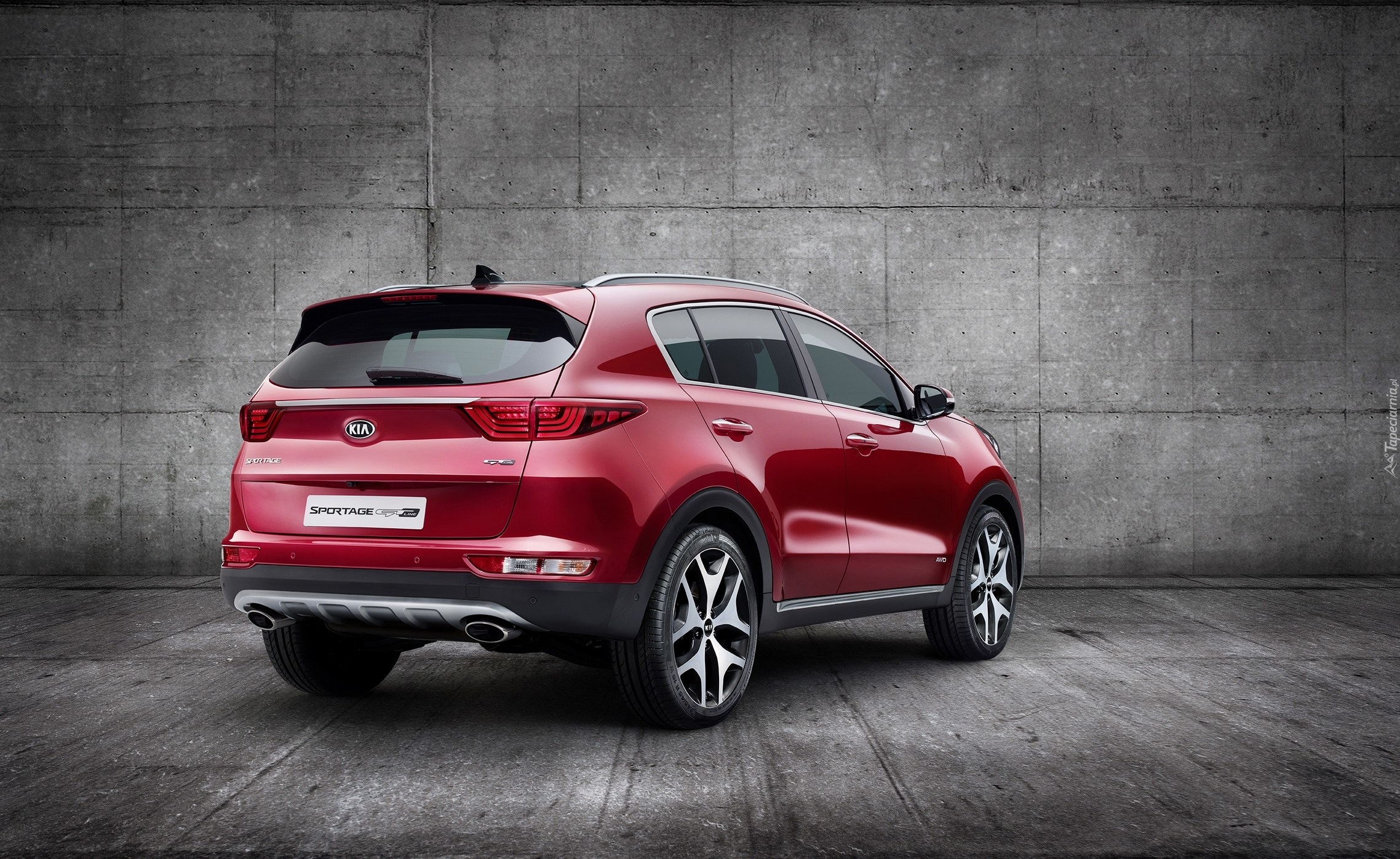 Czerwona, Kia Sportage GT Line, 2017, Tył