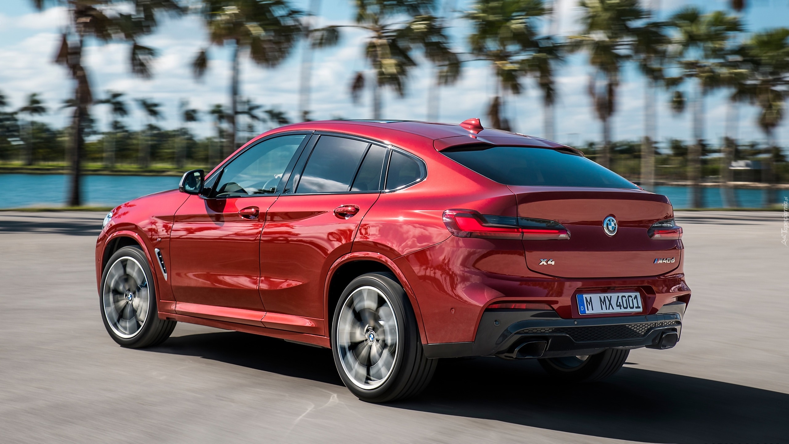 Czerwone, BMW X4 M40d, 2019