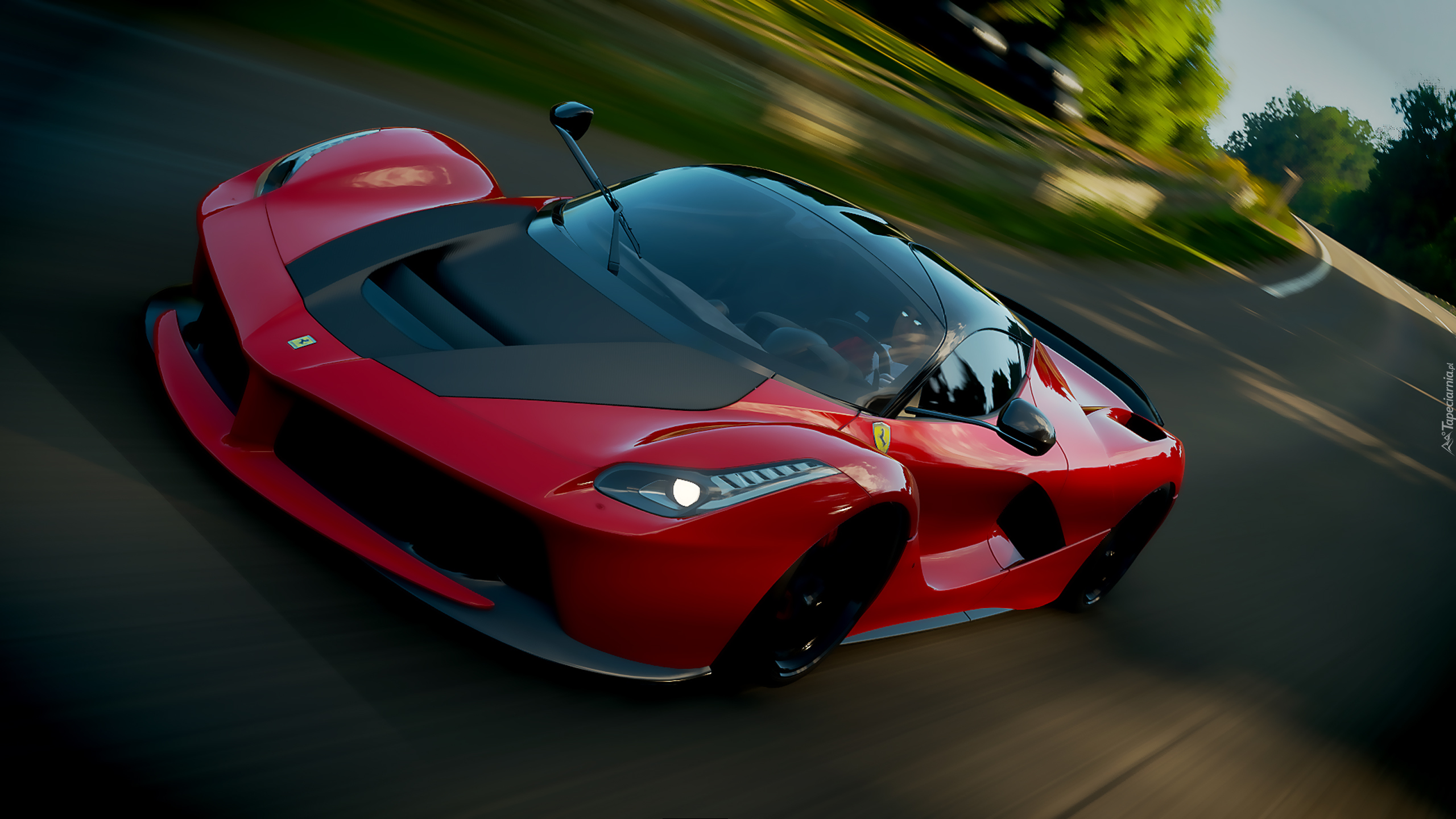 Gra, Forza Horizon 4, Ferrari, Czerwone, Przód