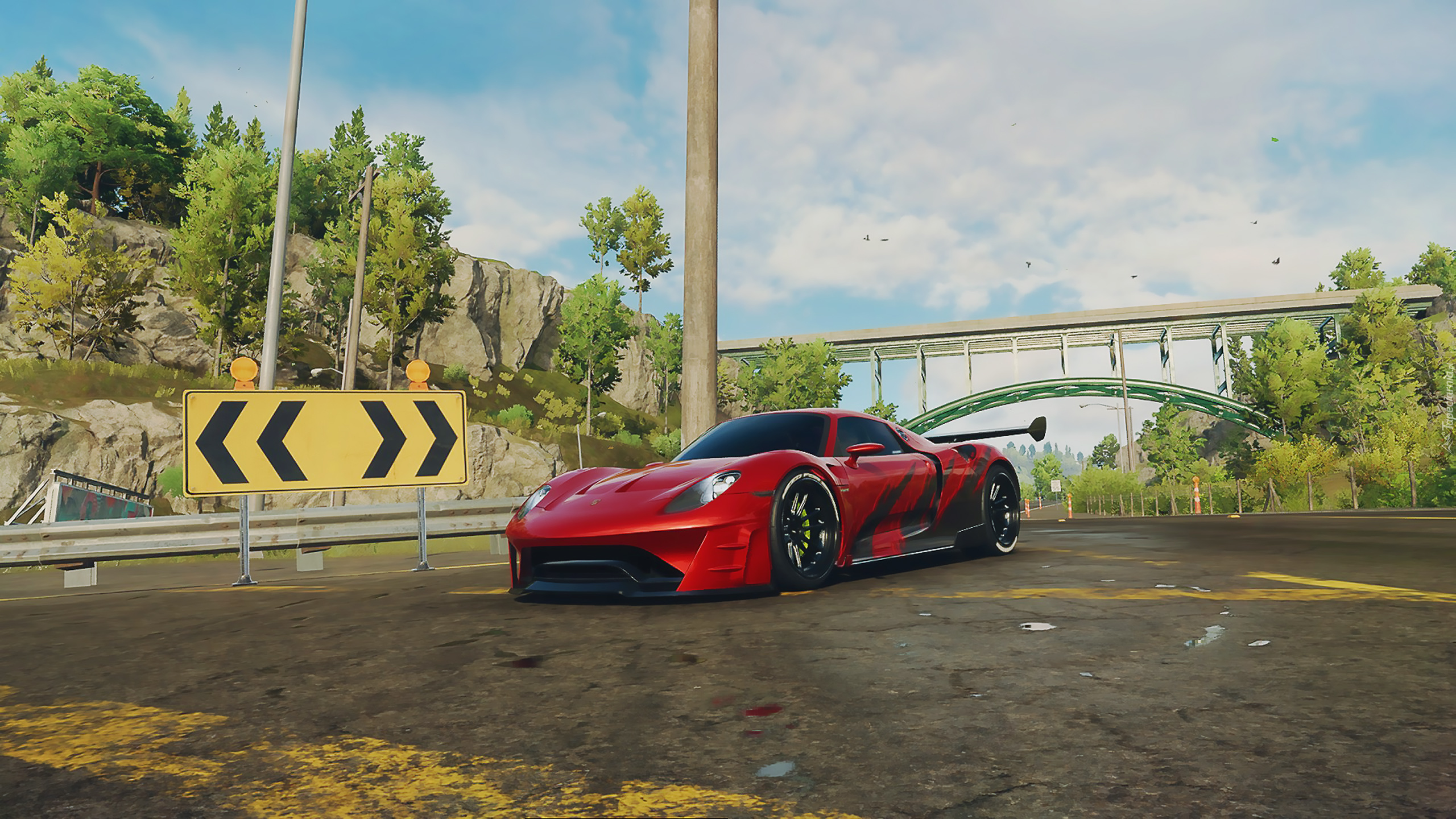 Gra, Need for speed Unbound, Porsche 918 Spyder, Czerwone