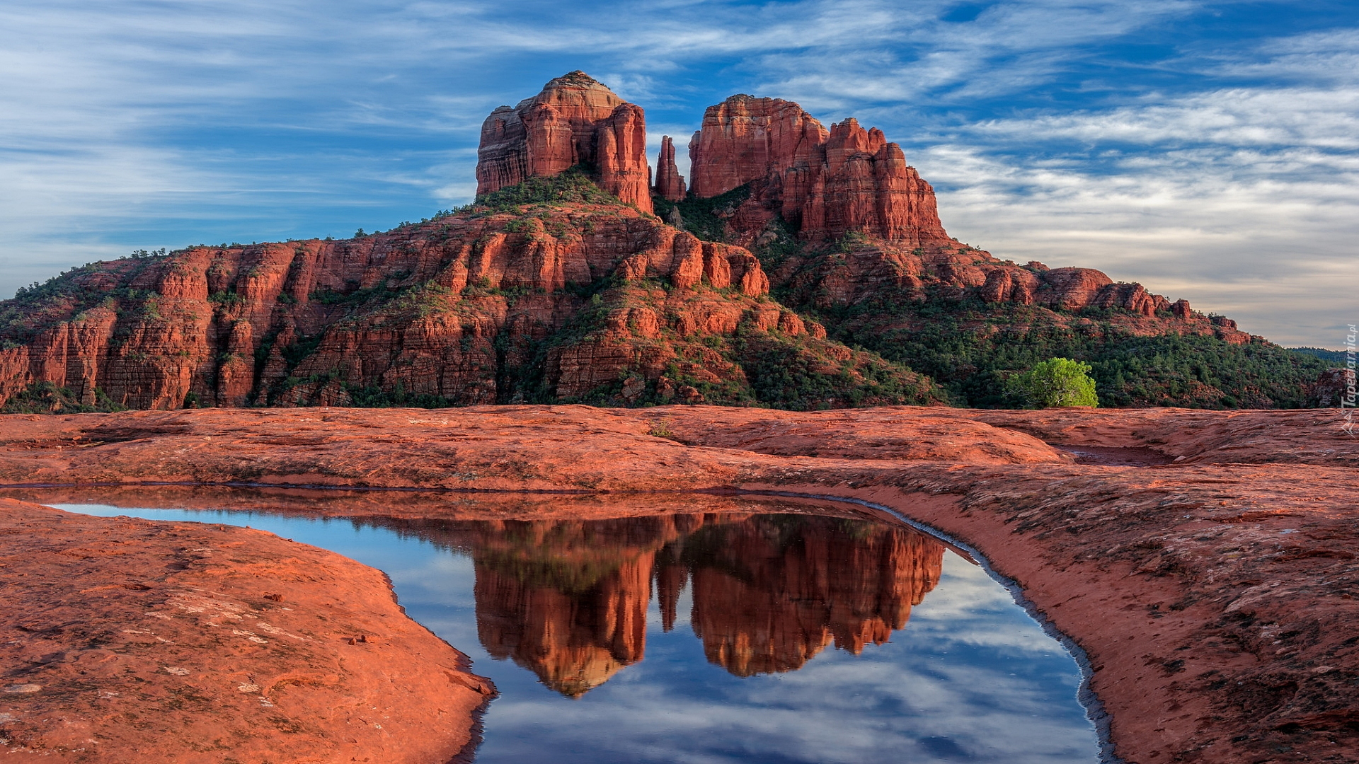 Czerwone, Skały, Cathedral Rock, Sedona, Arizona, Stany Zjednoczone