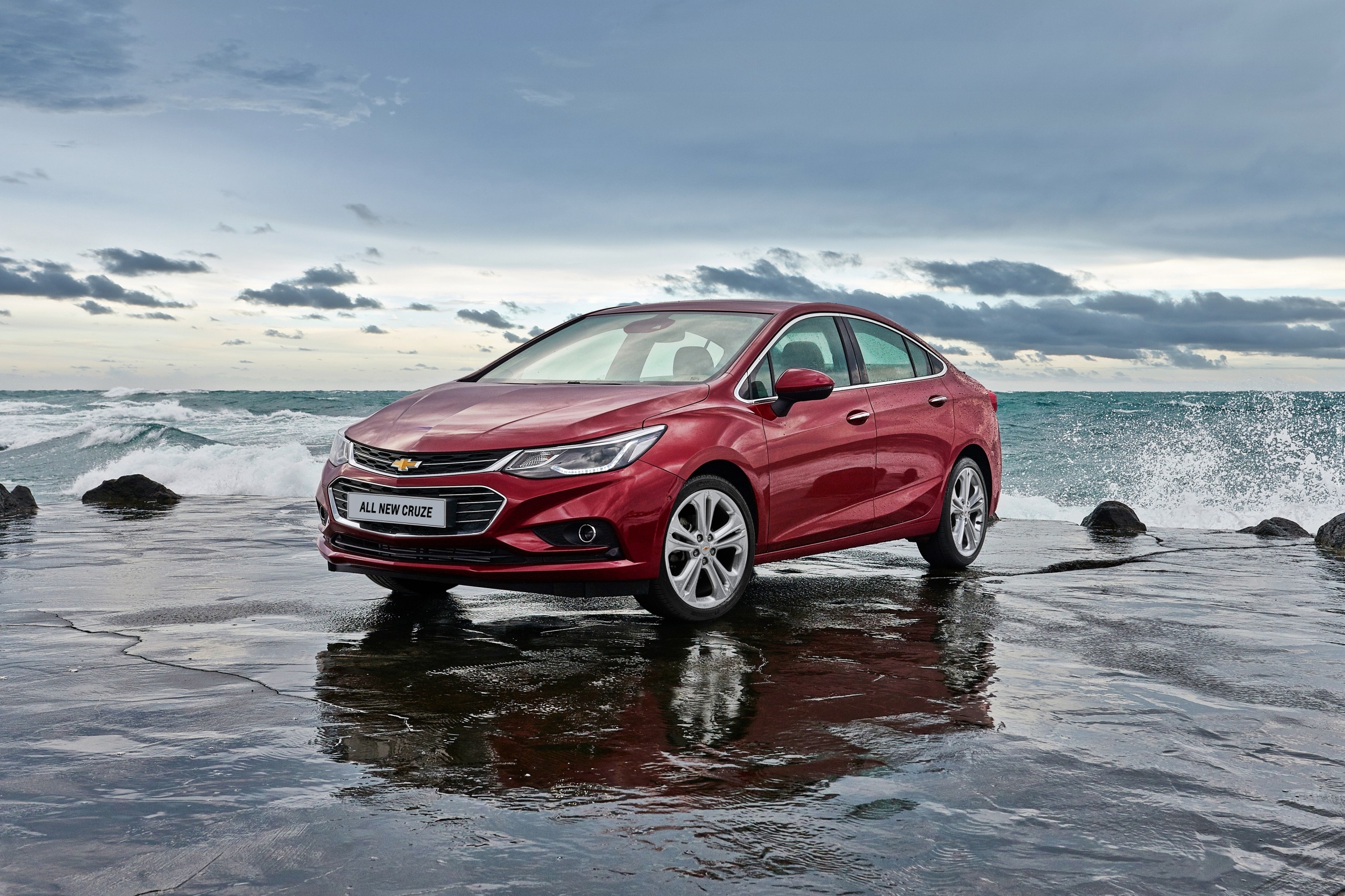 Czerwony, Chevrolet Cruze, 2017