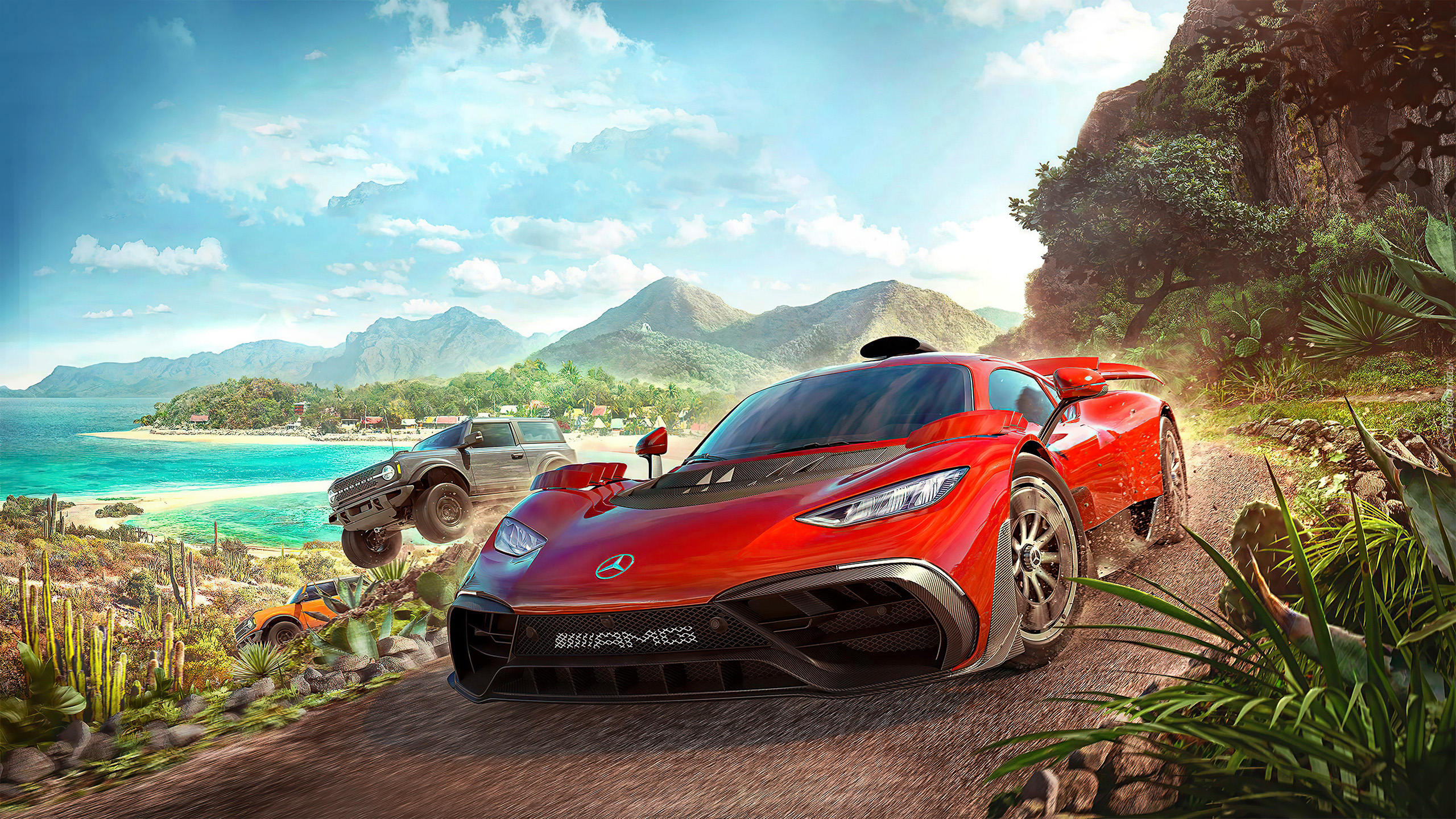 Forza Horizon 5, Czerwony, Mecedes AMG, Góry