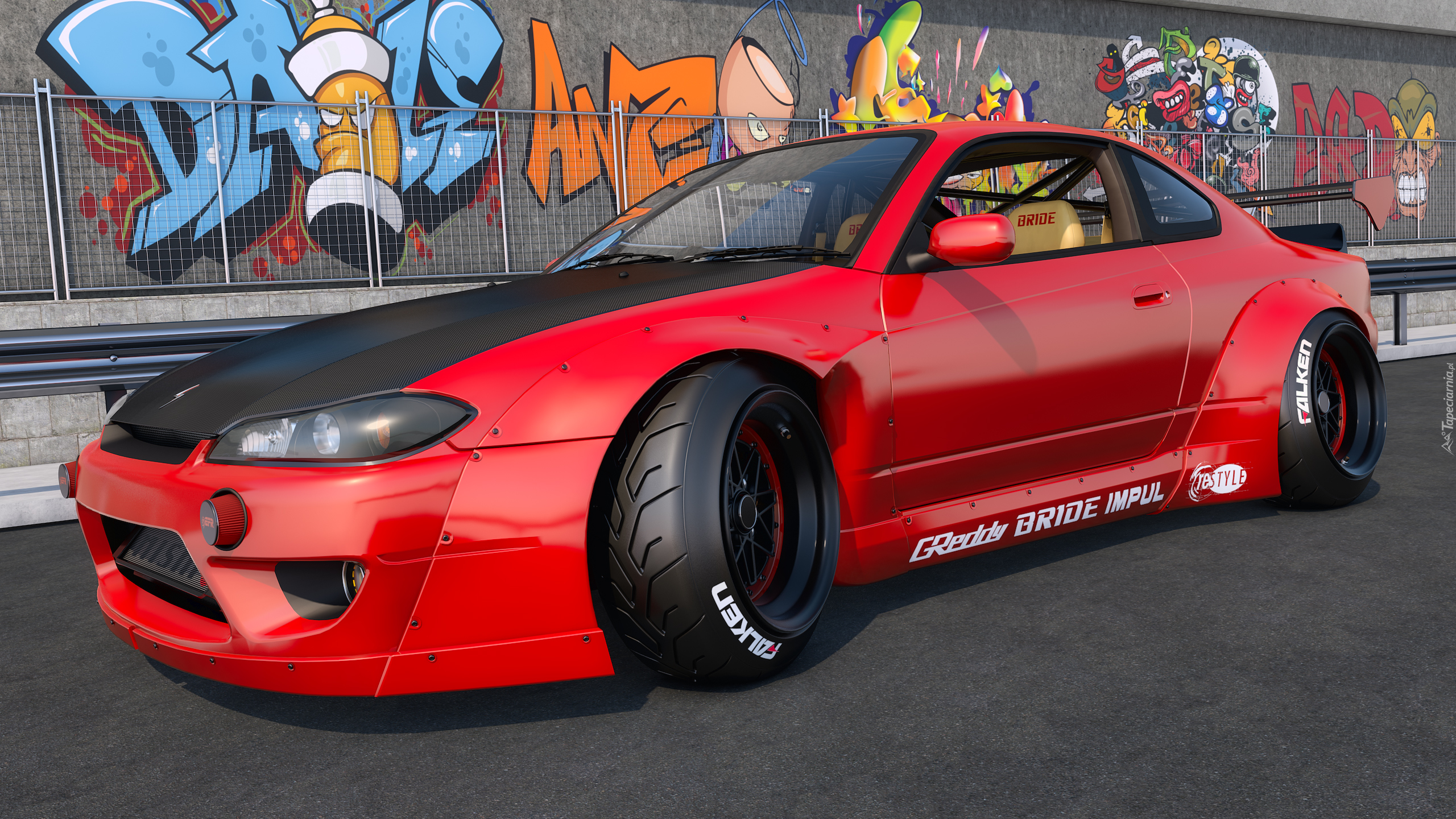 Czerwony, Nissan Silvia S15 Rocket Bunny