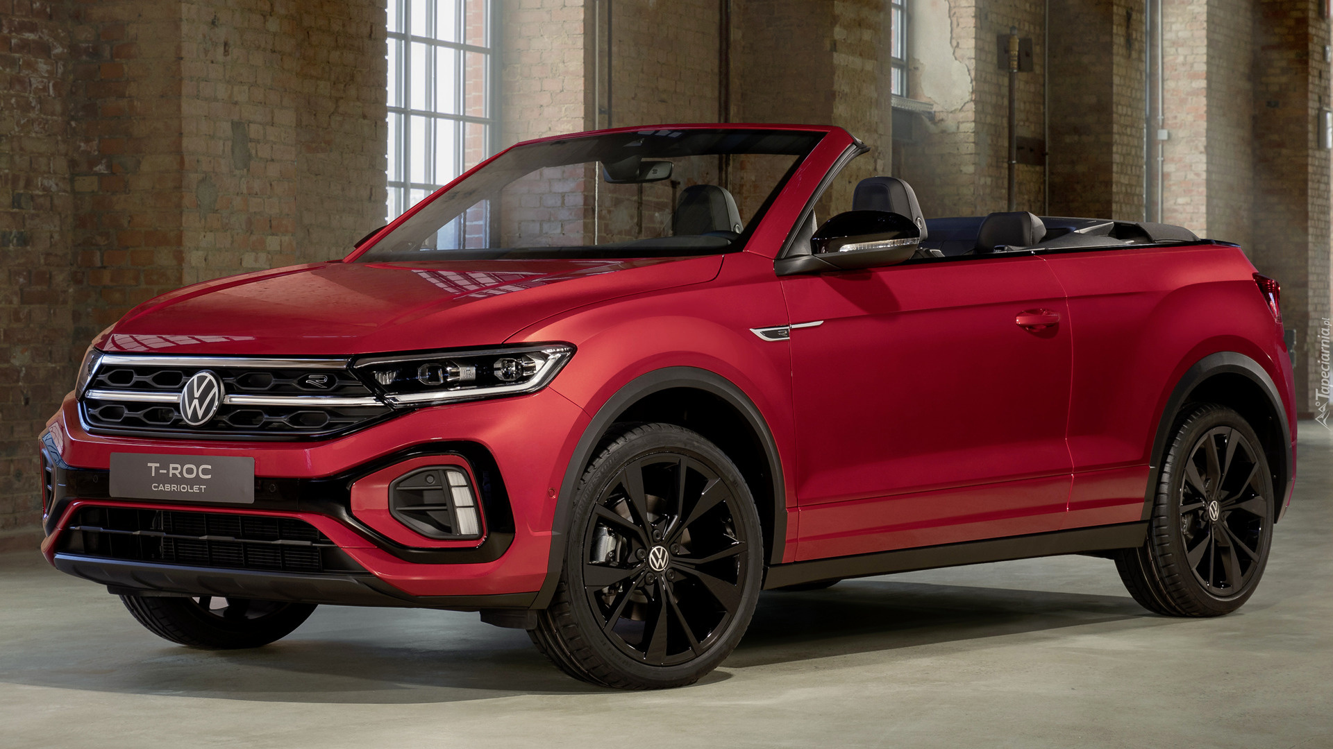 Czerwony, Volkswagen T-Roc, Kabriolet, R