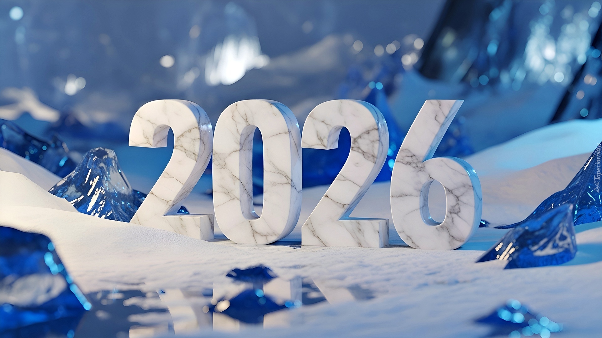 Zima, Nowy Rok, 2026, Śnieg, Lód, Grafika AI