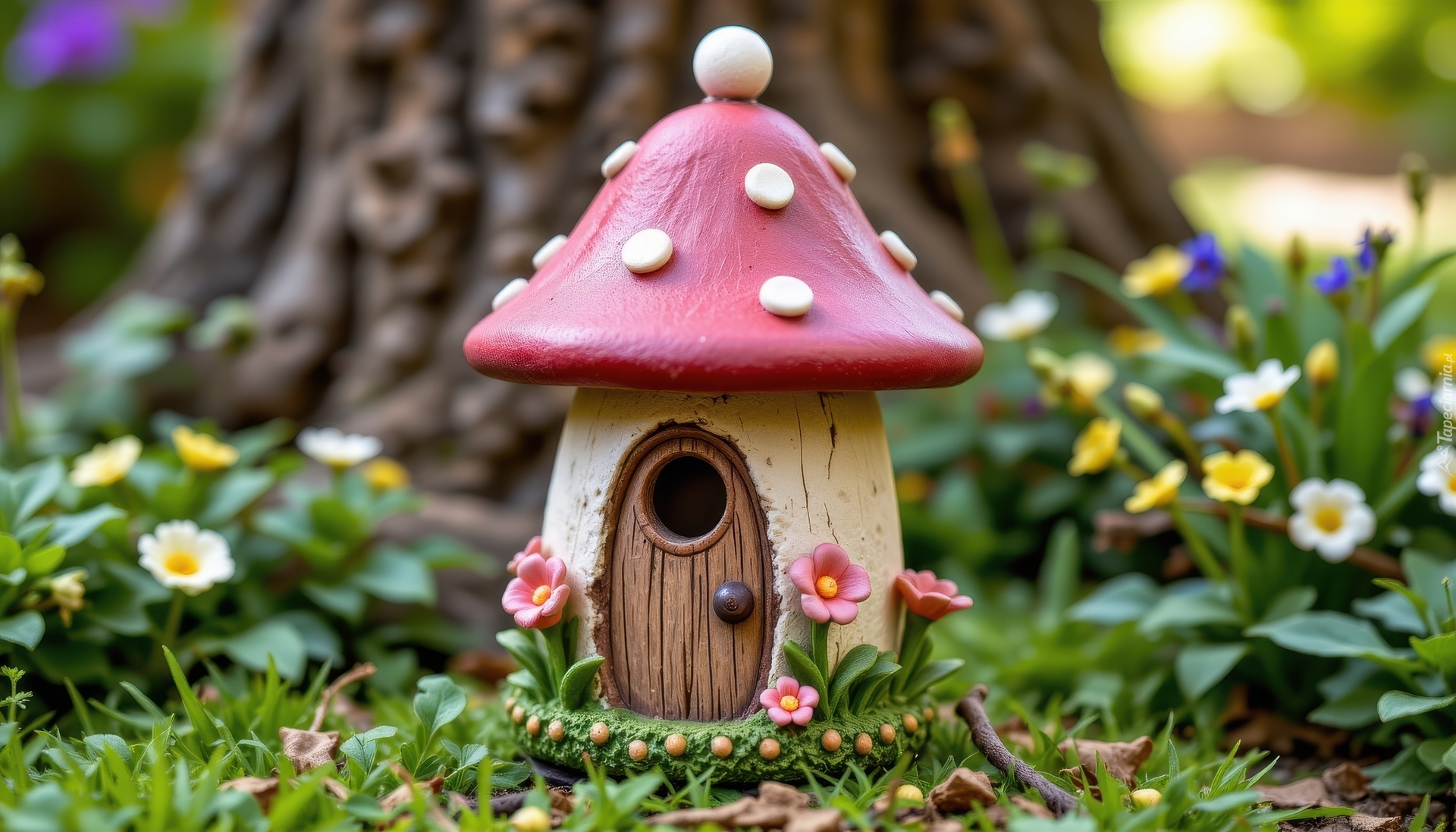 Dekoracja, Kwiaty, Grzybek