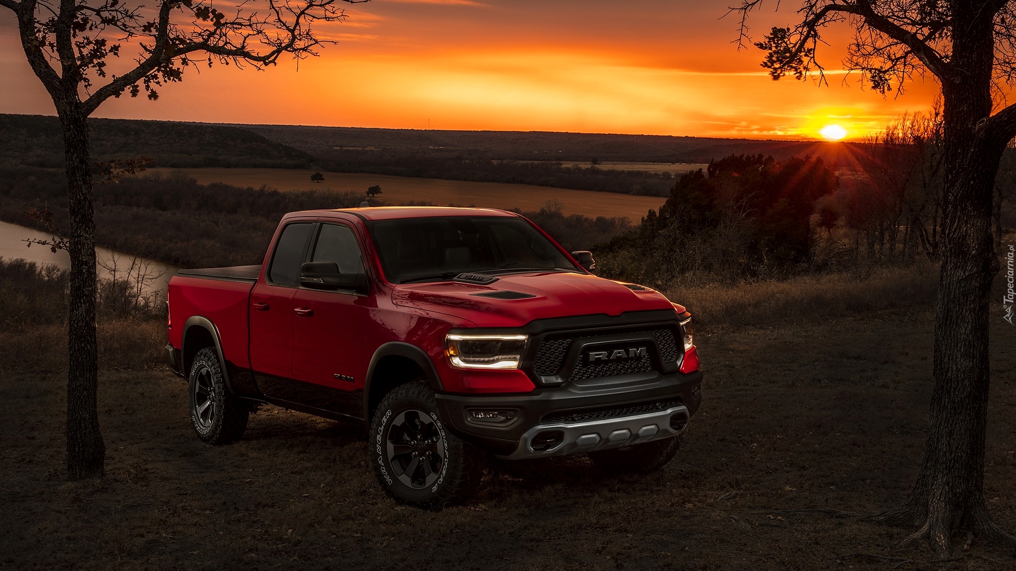 Dodge Ram 1500, 2019, Zachód Słońca