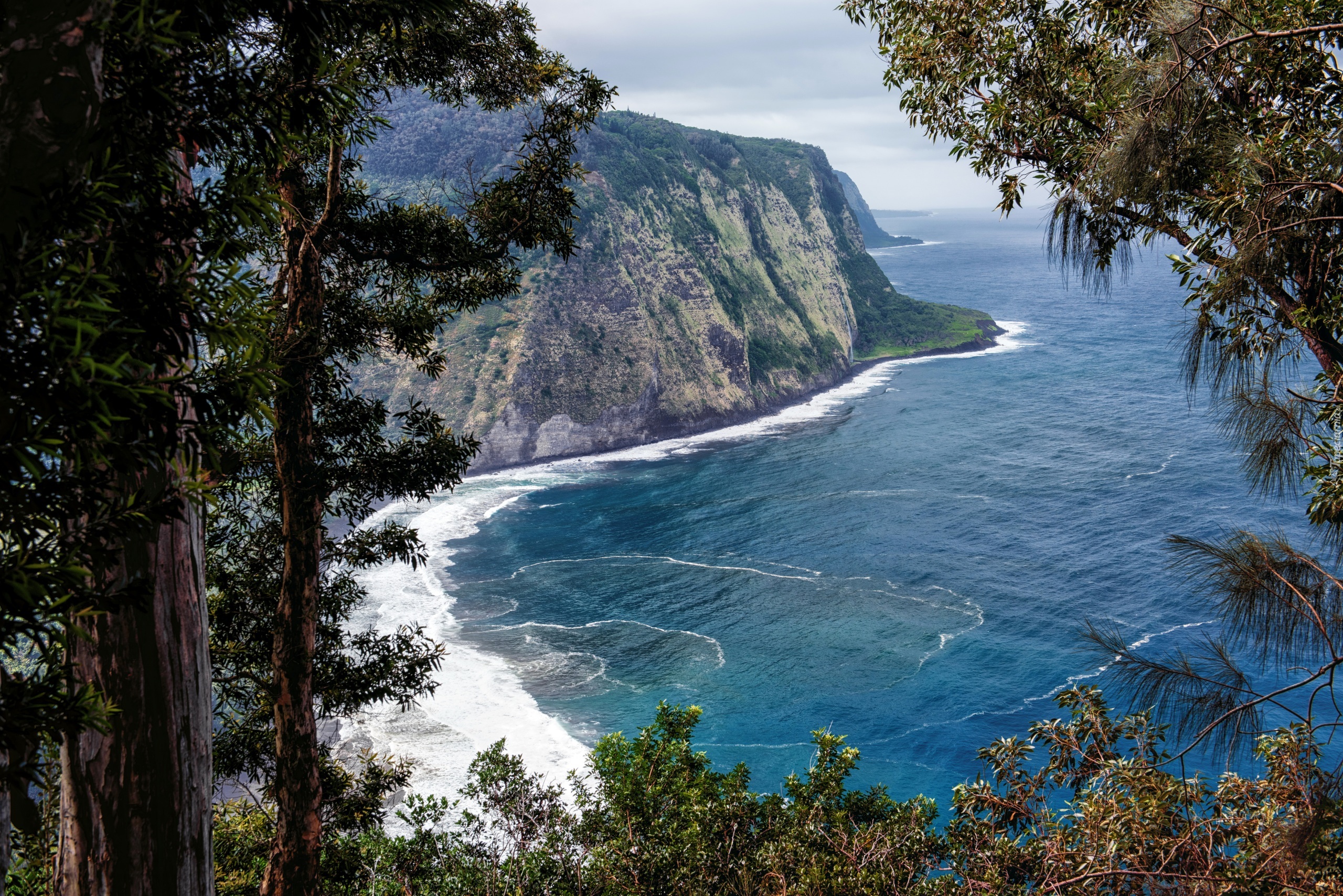 Morze, Wybrzeże, Dolina Waipio Valley, Hawaje