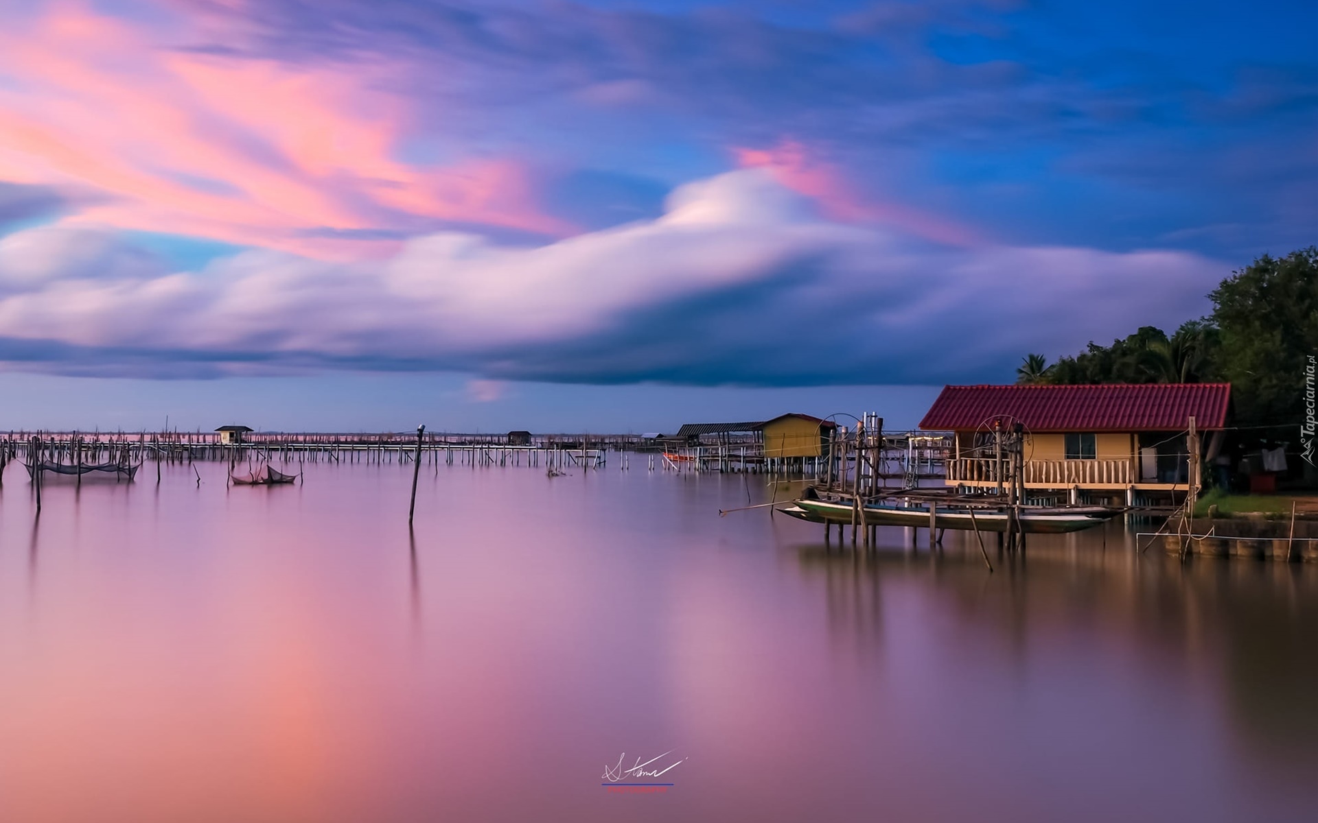 Jezioro Songkhla, Tajlandia, Dom, Pomost