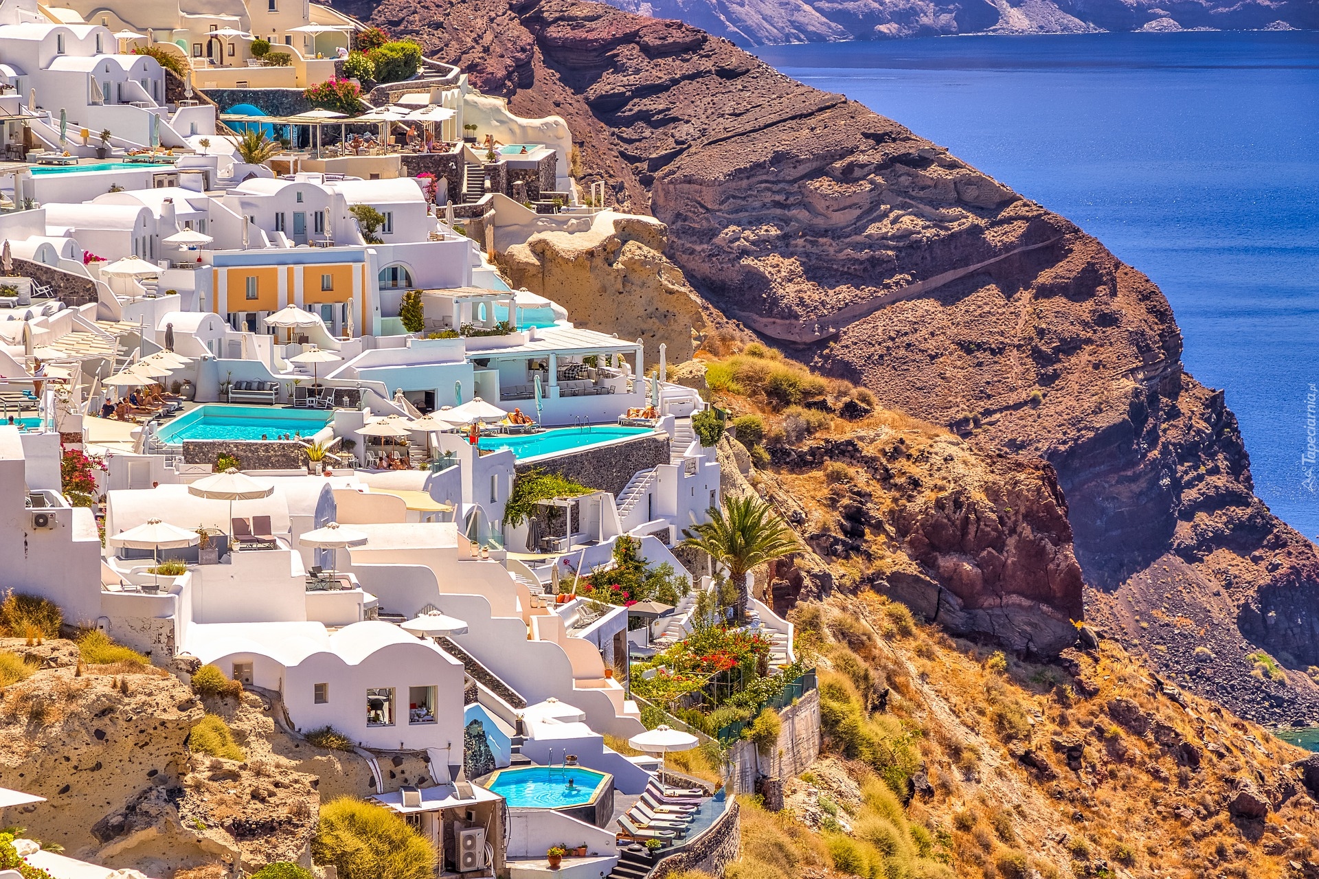 Grecja, Wyspa, Santorini, Oia, Domy