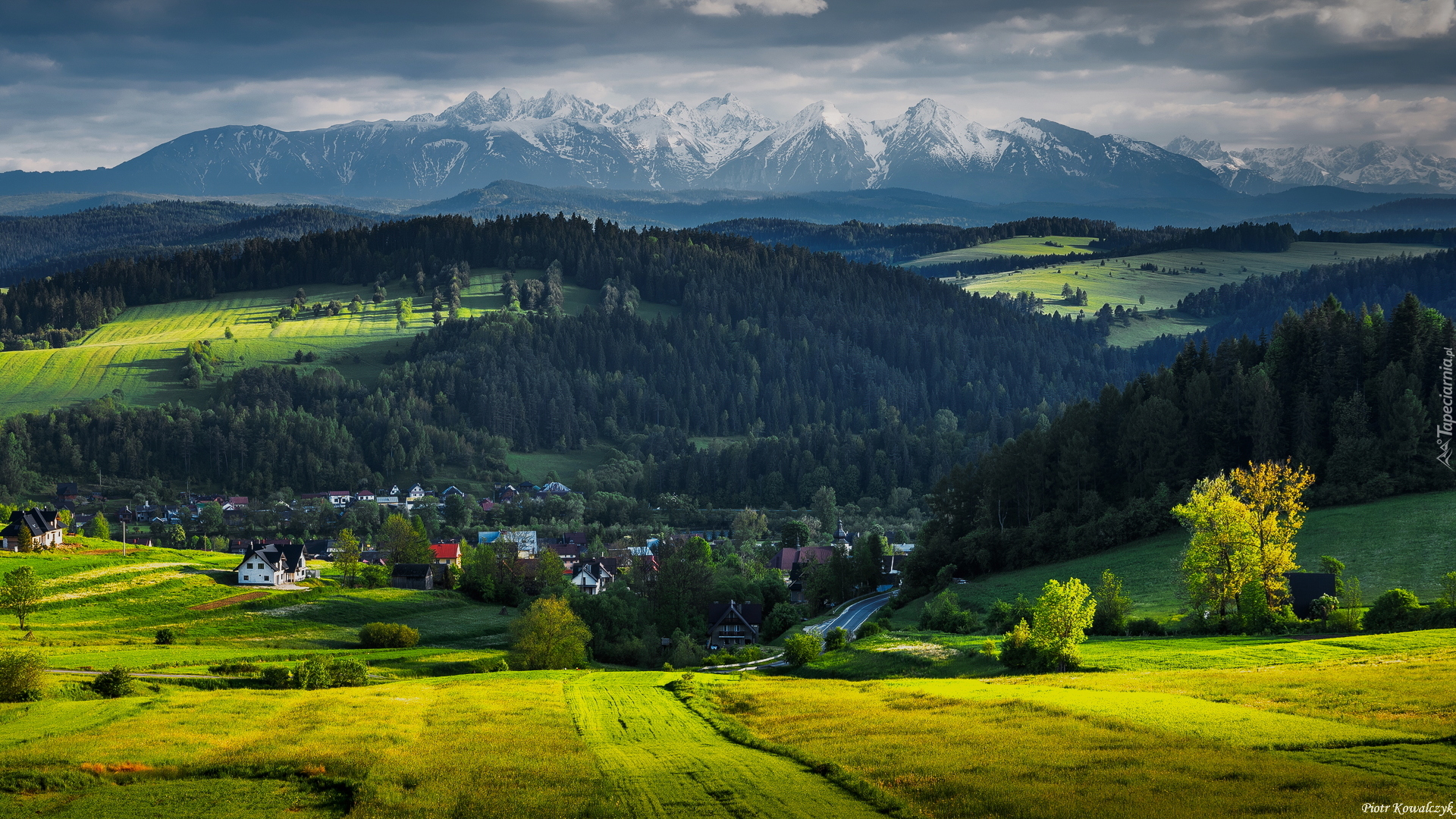 Góry, Tatry, Pieniny, Zalesione, Wzgórza, Domy, Polska