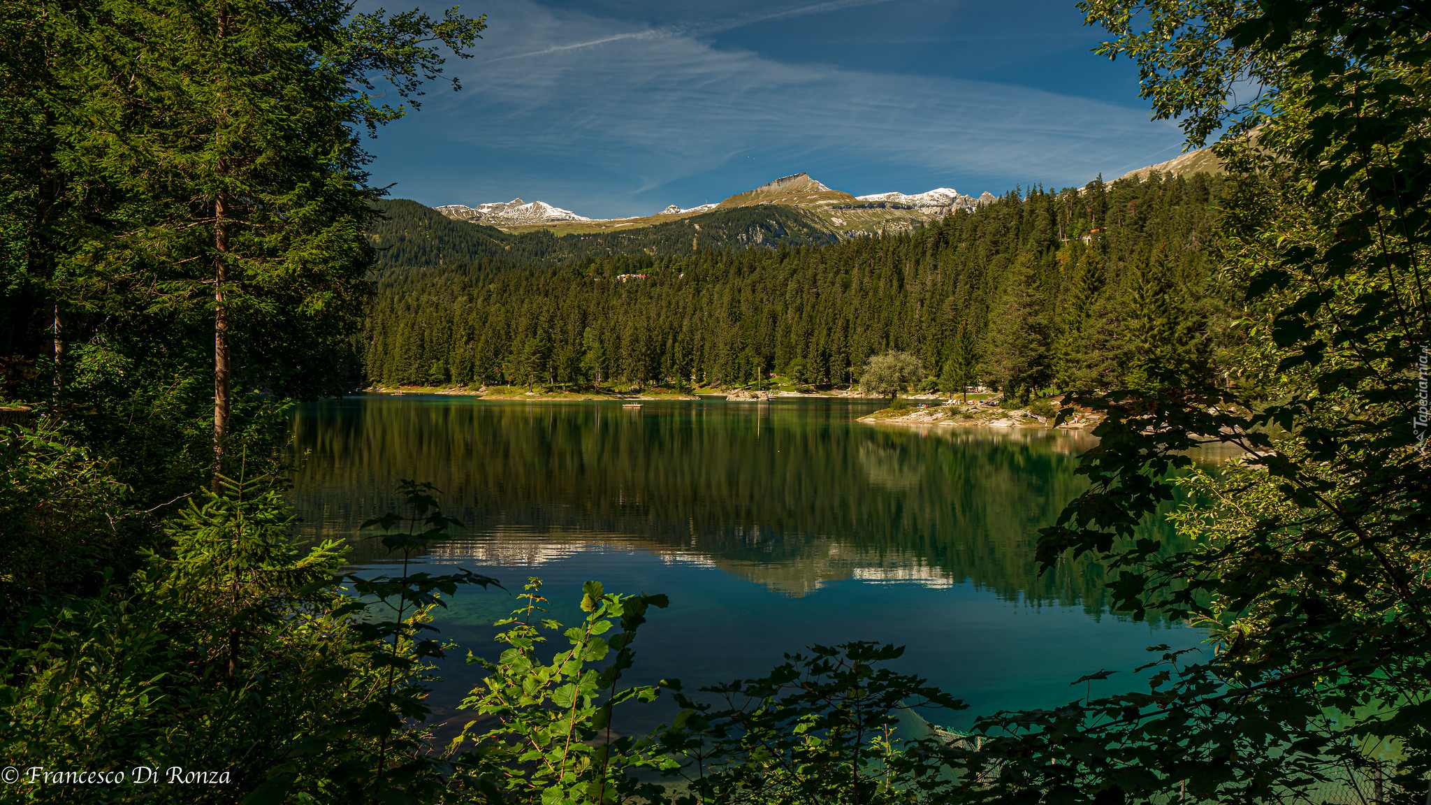 Jezioro, Góry, Zielone, Drzewa, Odbicie