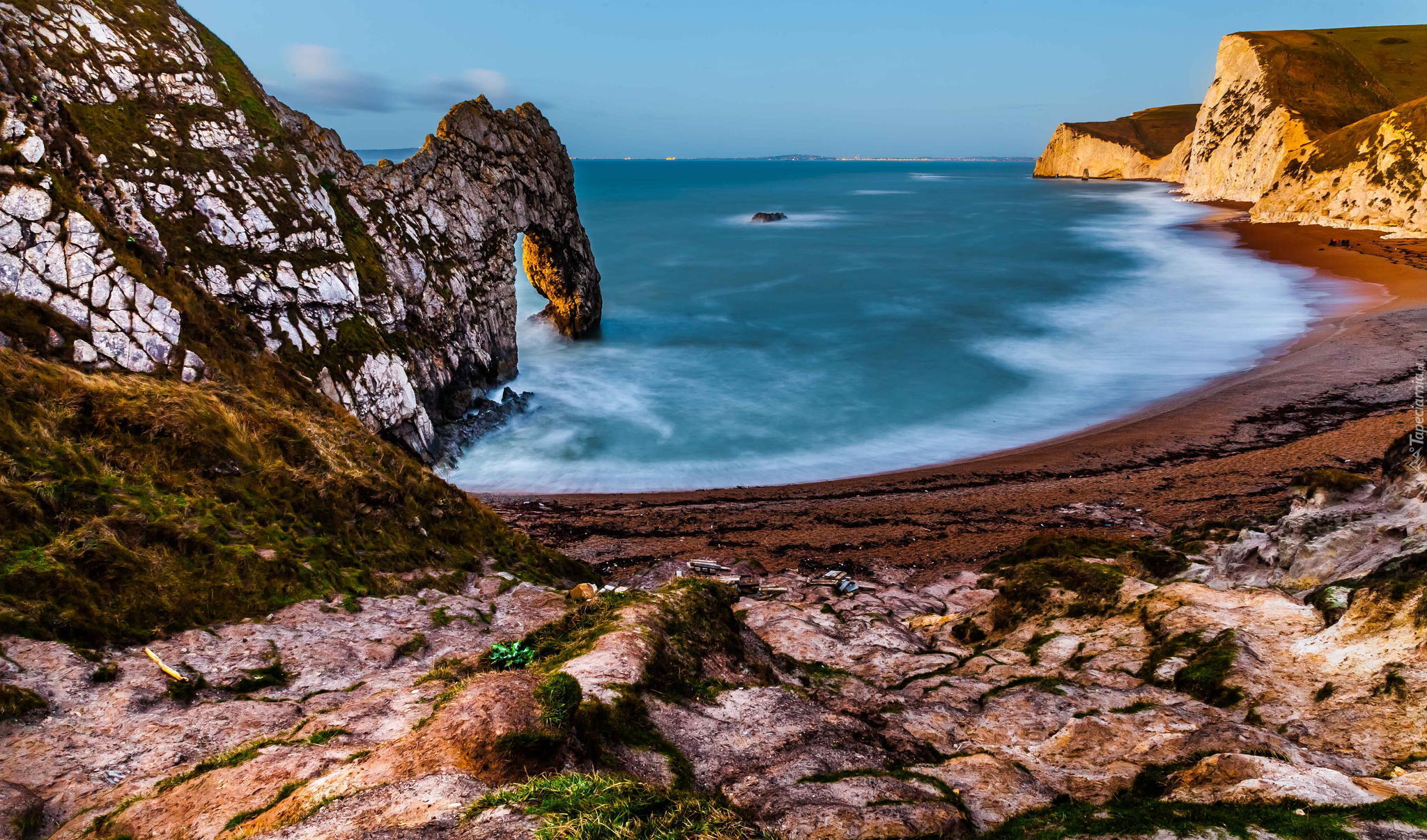 Anglia, Hrabstwo Dorset, Morze, Skała, Durdle Door, Klif