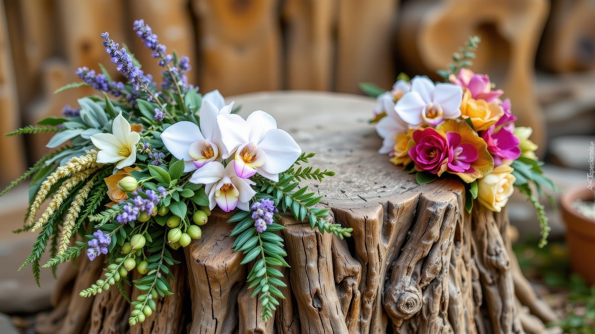 Pniak, Bukiety, Kolorowych, Kwiatów