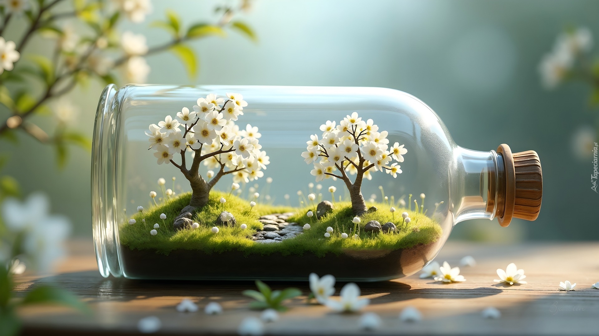 Butelka, Drzewa, Dekoracja