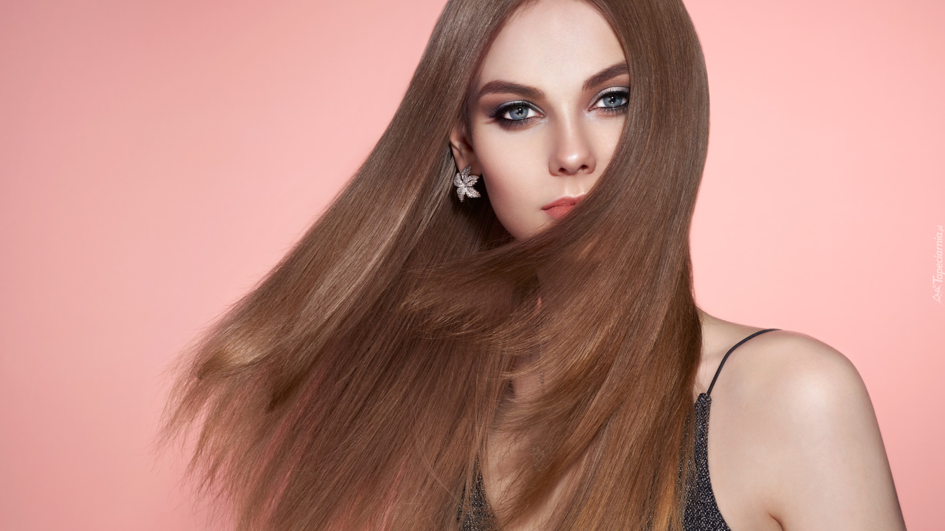 Dziewczyna, Długie, Proste, Włosy