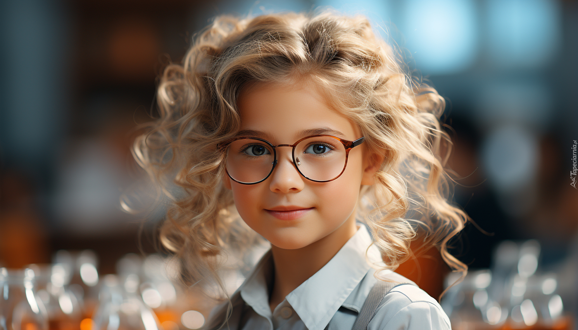 Dziewczynka, Blondynka, Okulary