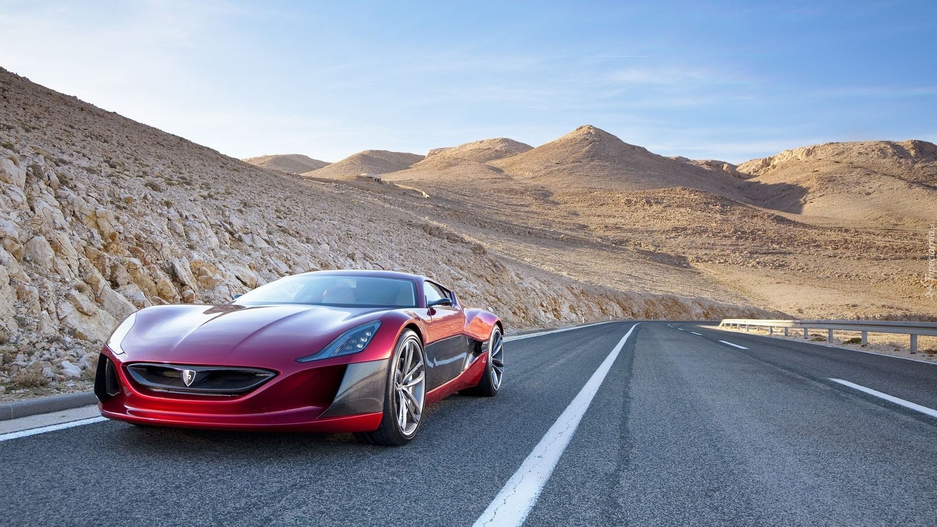 Samochód, Elektryczny, Rimac Concept One, 2013, Droga, Wzgórza