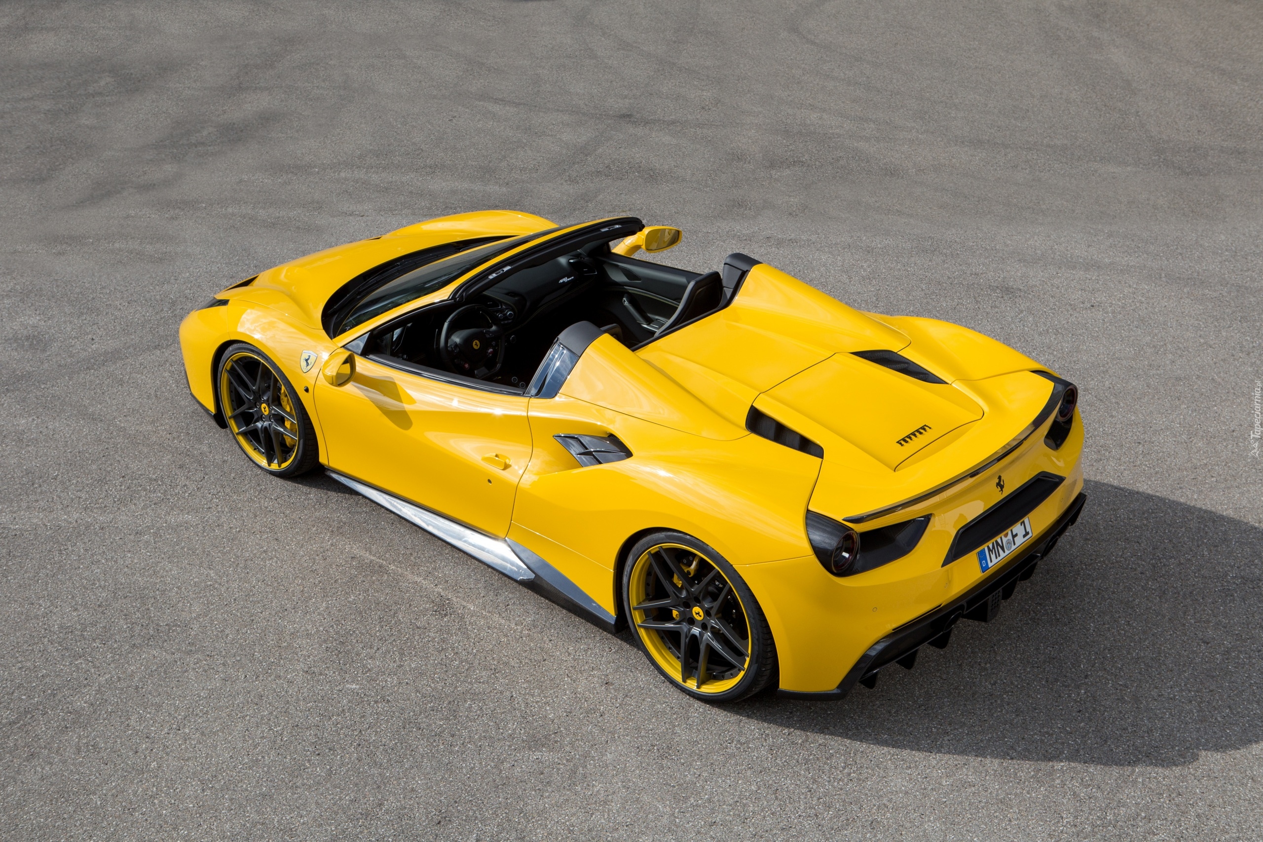 Żółte, Ferrari 488 GTB Spider, 2016