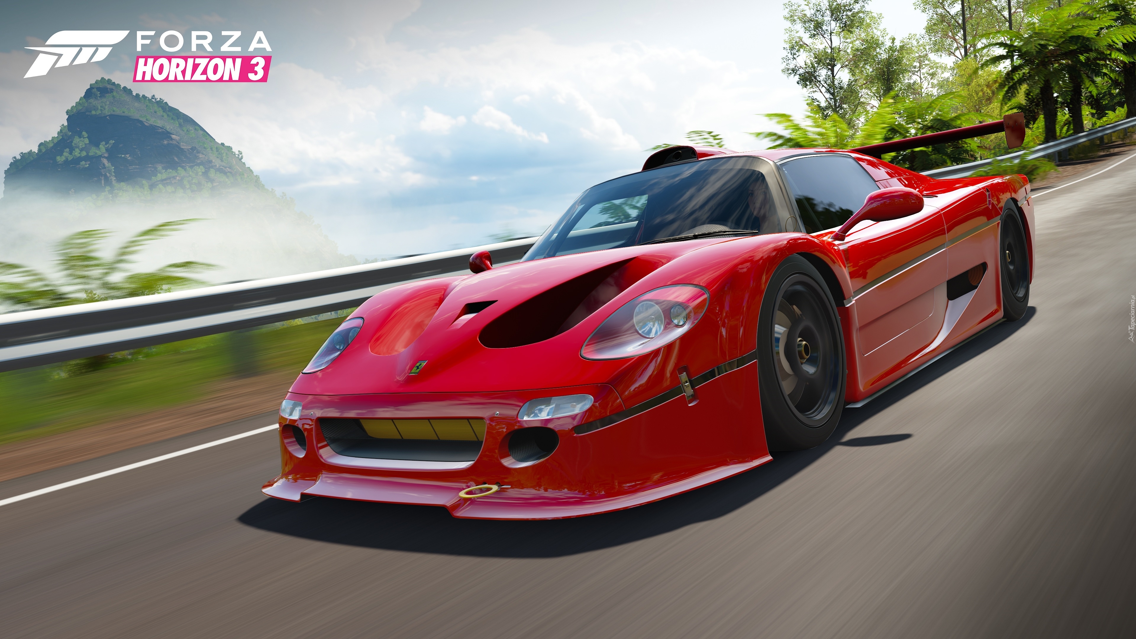 Czerwone, Ferrari F50 GT, Gra, Forza Horizon 3