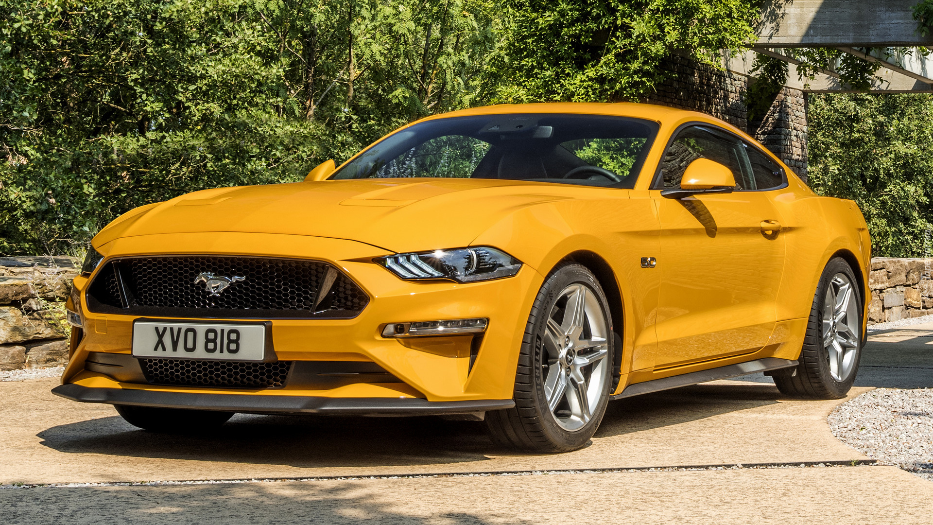 Żółty, Ford Mustang GT, 2018