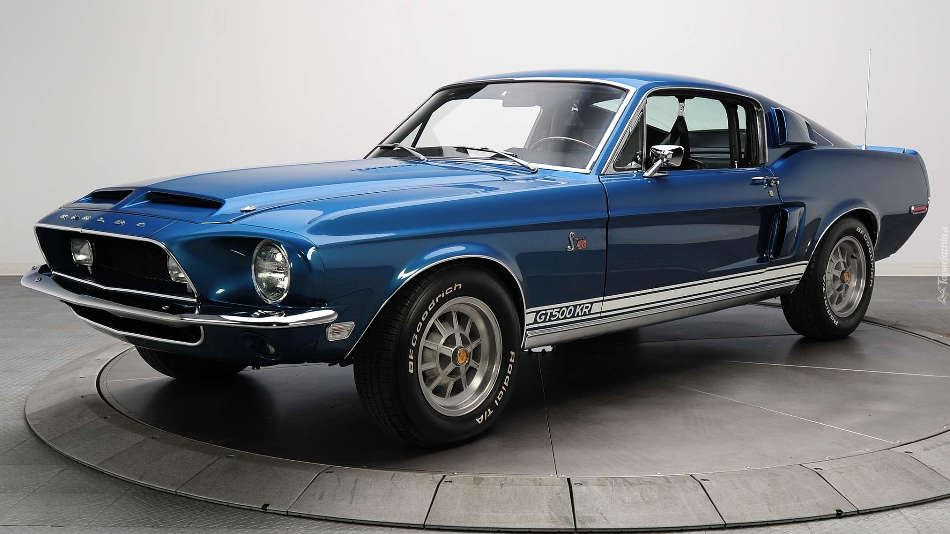 Zabytkowy, Niebieski, Ford Mustang Shelby GT500 KR, 1968