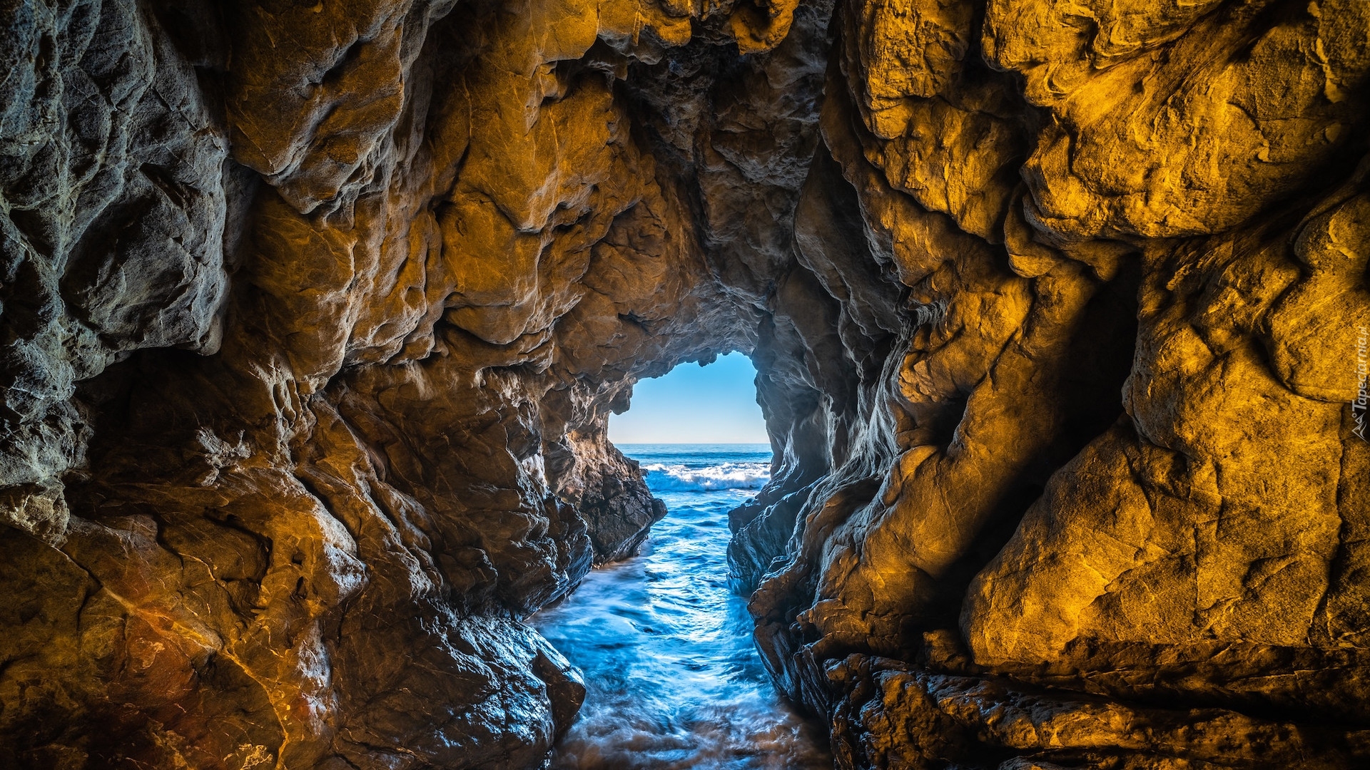 Morze, Skały, Leo Carillo Beach, Malibu, Stan Kalifornia, Stany Zjednoczone