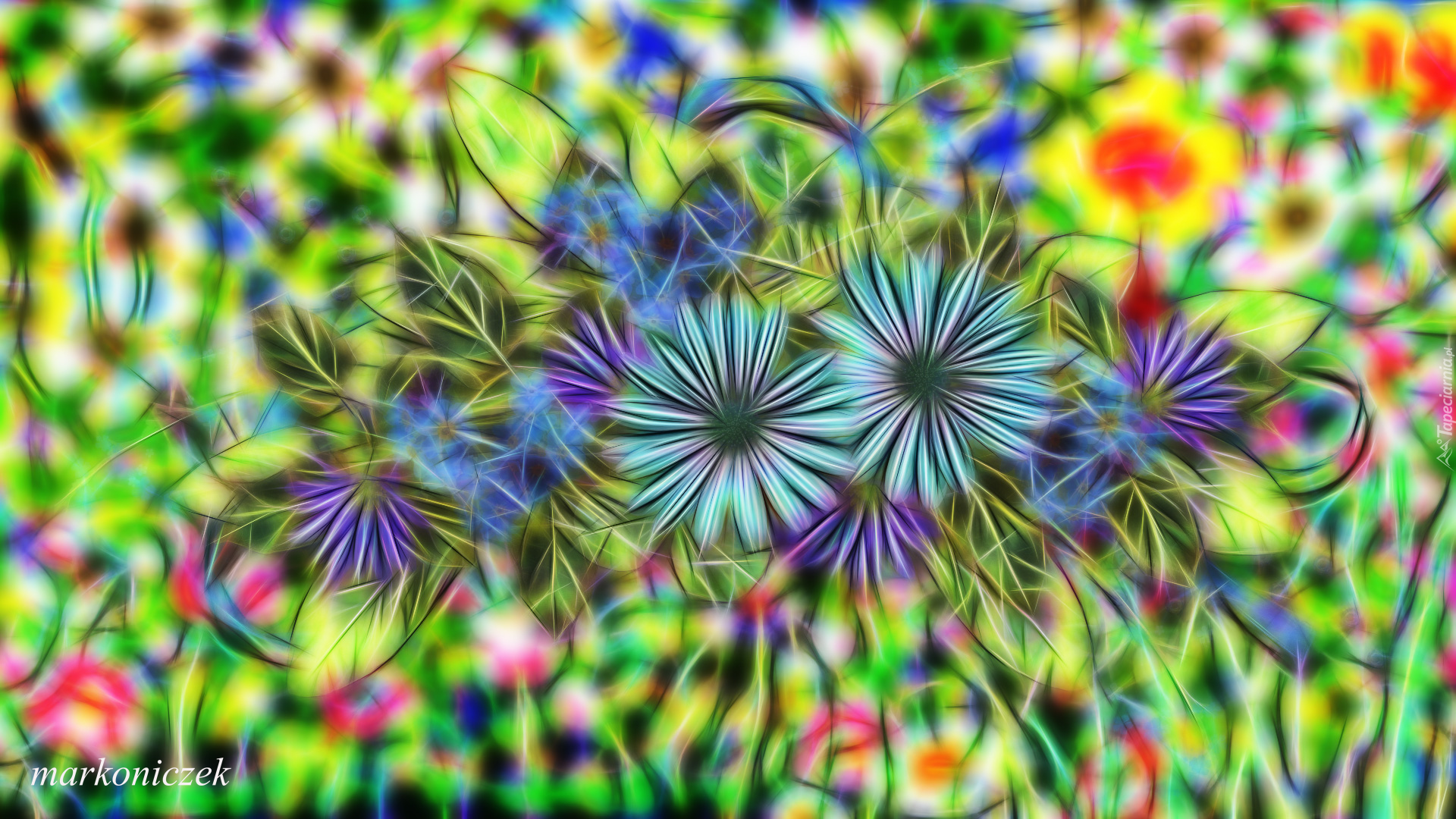 Grafika, Fractalius, 2D, Kwiaty
