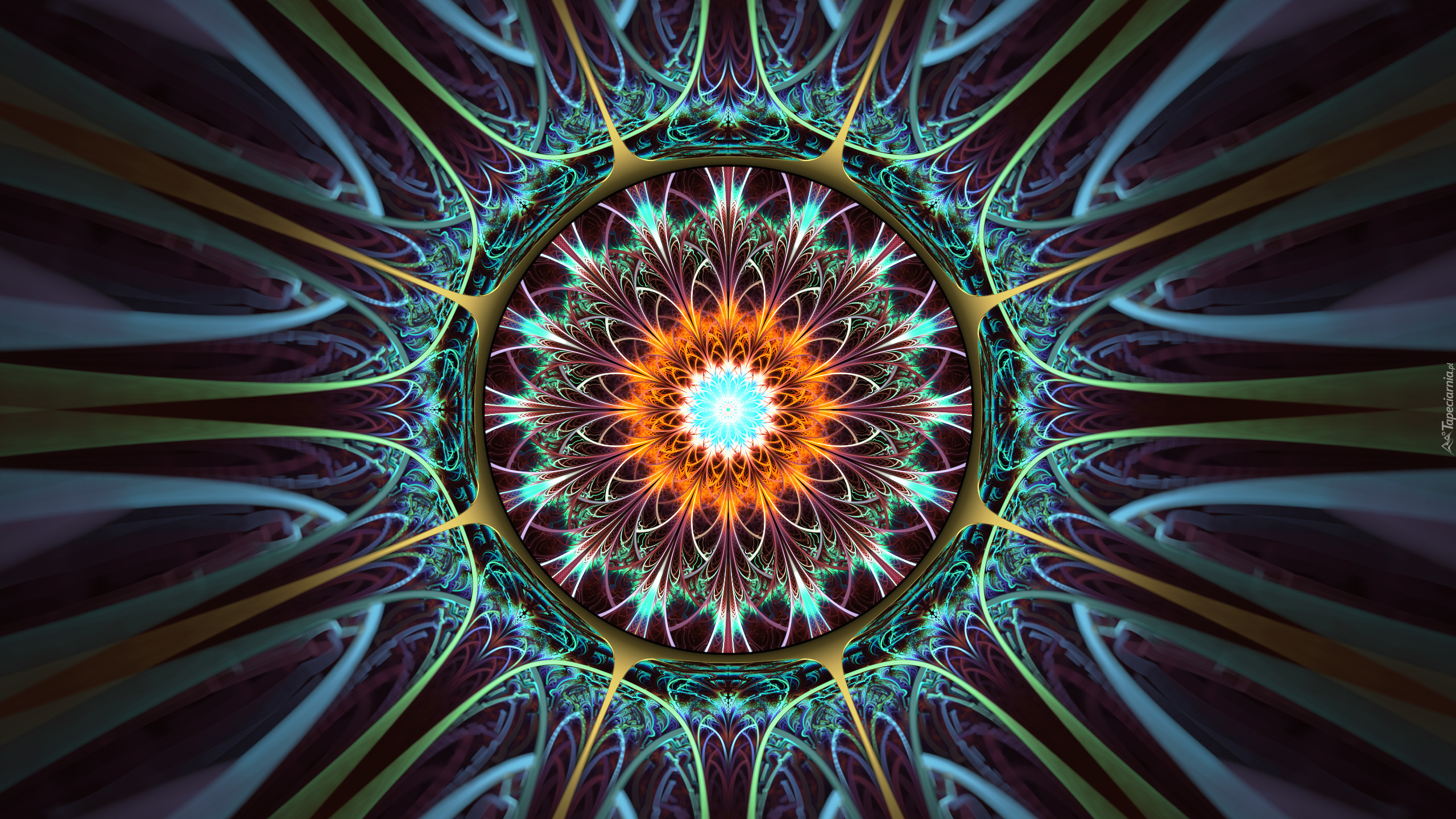 Fraktal, Krąg, Wzór, Mandala, Grafika