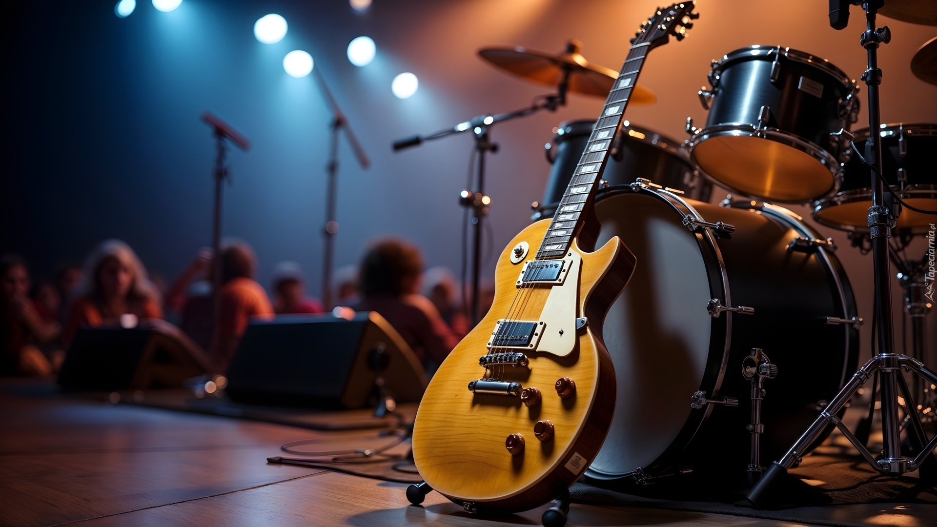 Gitara, Perkusja, Scena, Grafika AI