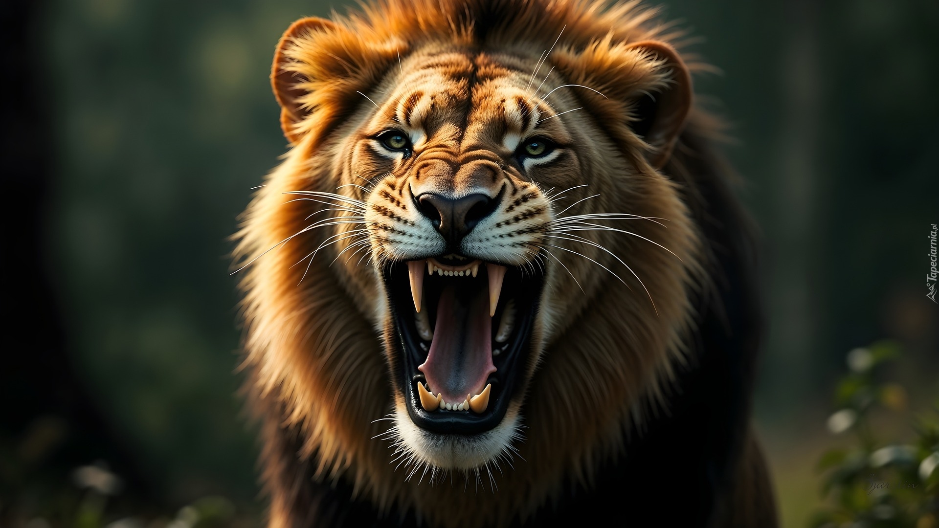 Lew, Otwarta, Paszcza, Kły