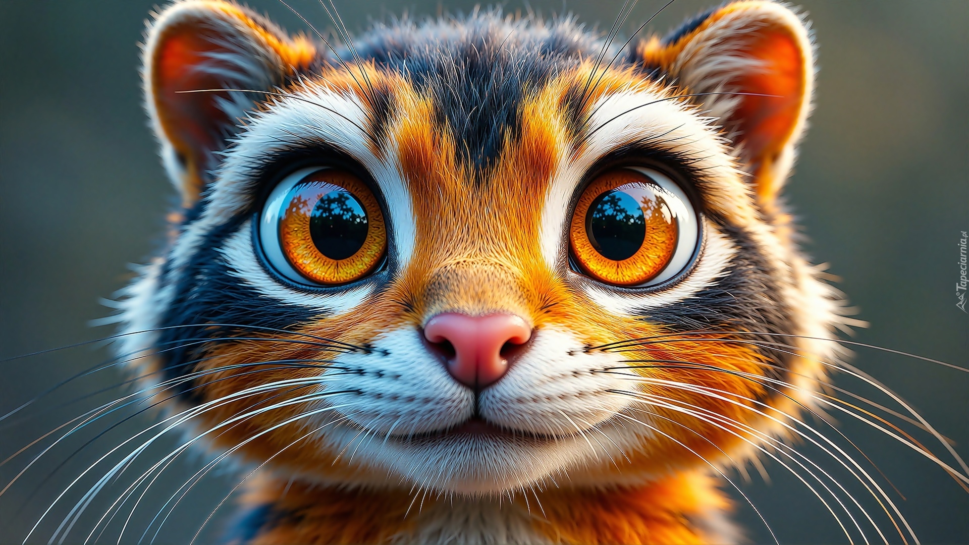 Zwierzę, Głowa, Duże, Oczy, Grafika AI