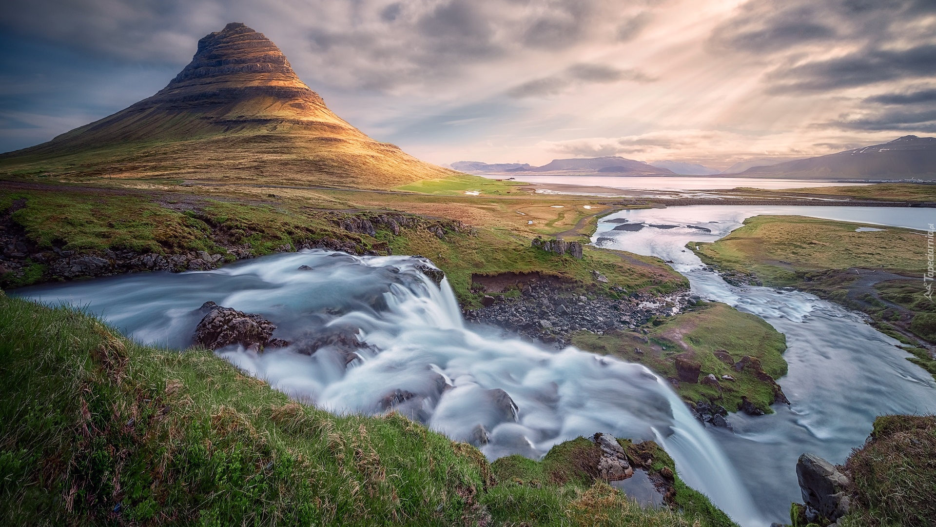 Góra, Kirkjufell, Rzeka, Islandia