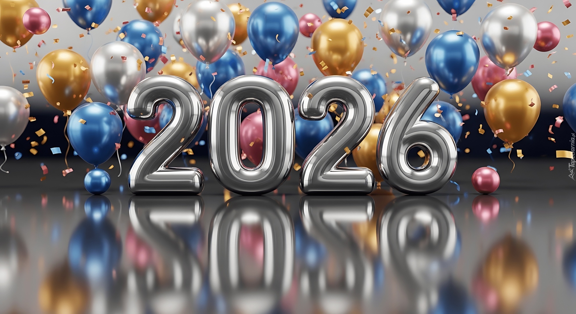 Nowy Rok, 2026, Balony, Grafika AI