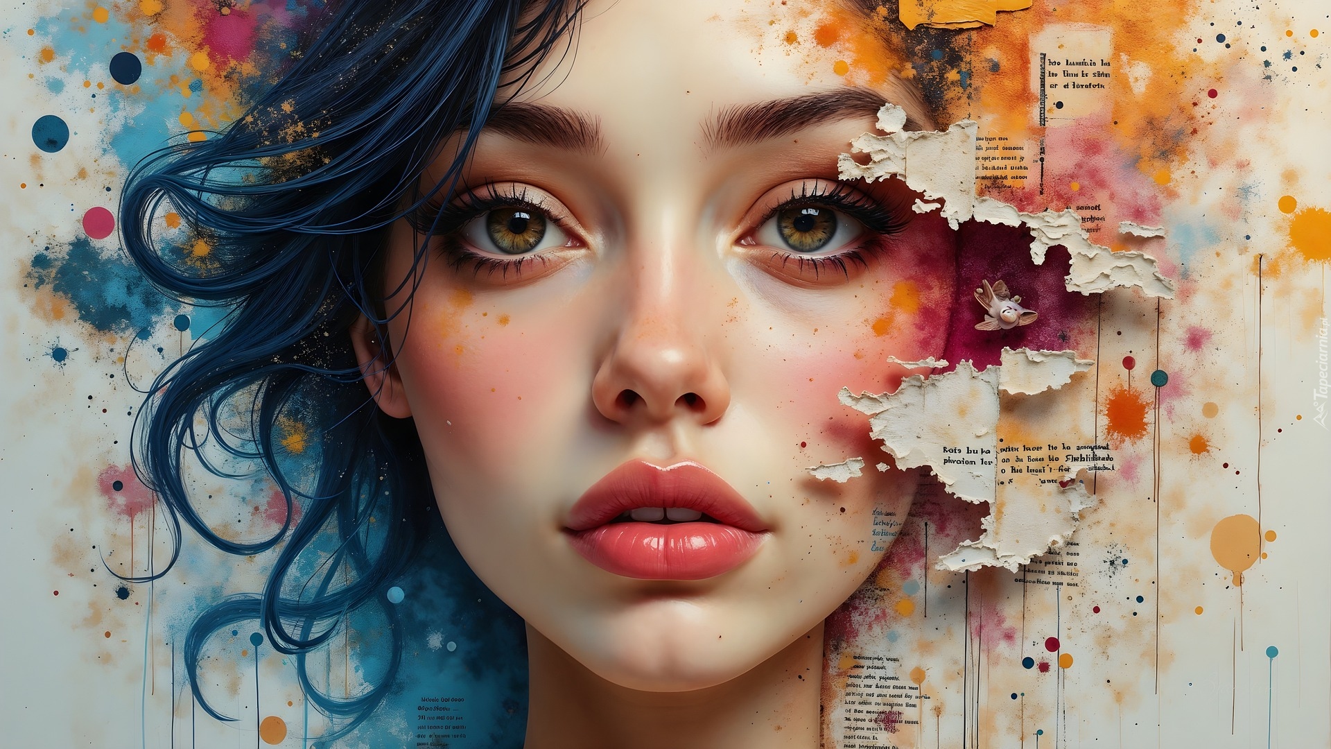 Twarz, Dziewczyna, Grafika