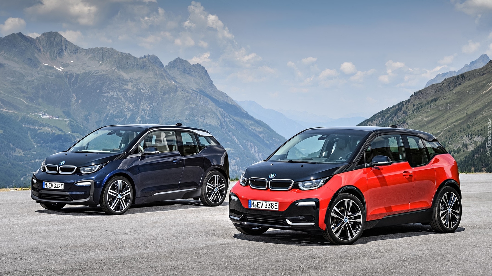 Granatowy, Czerwony, BMW i3s, 2018