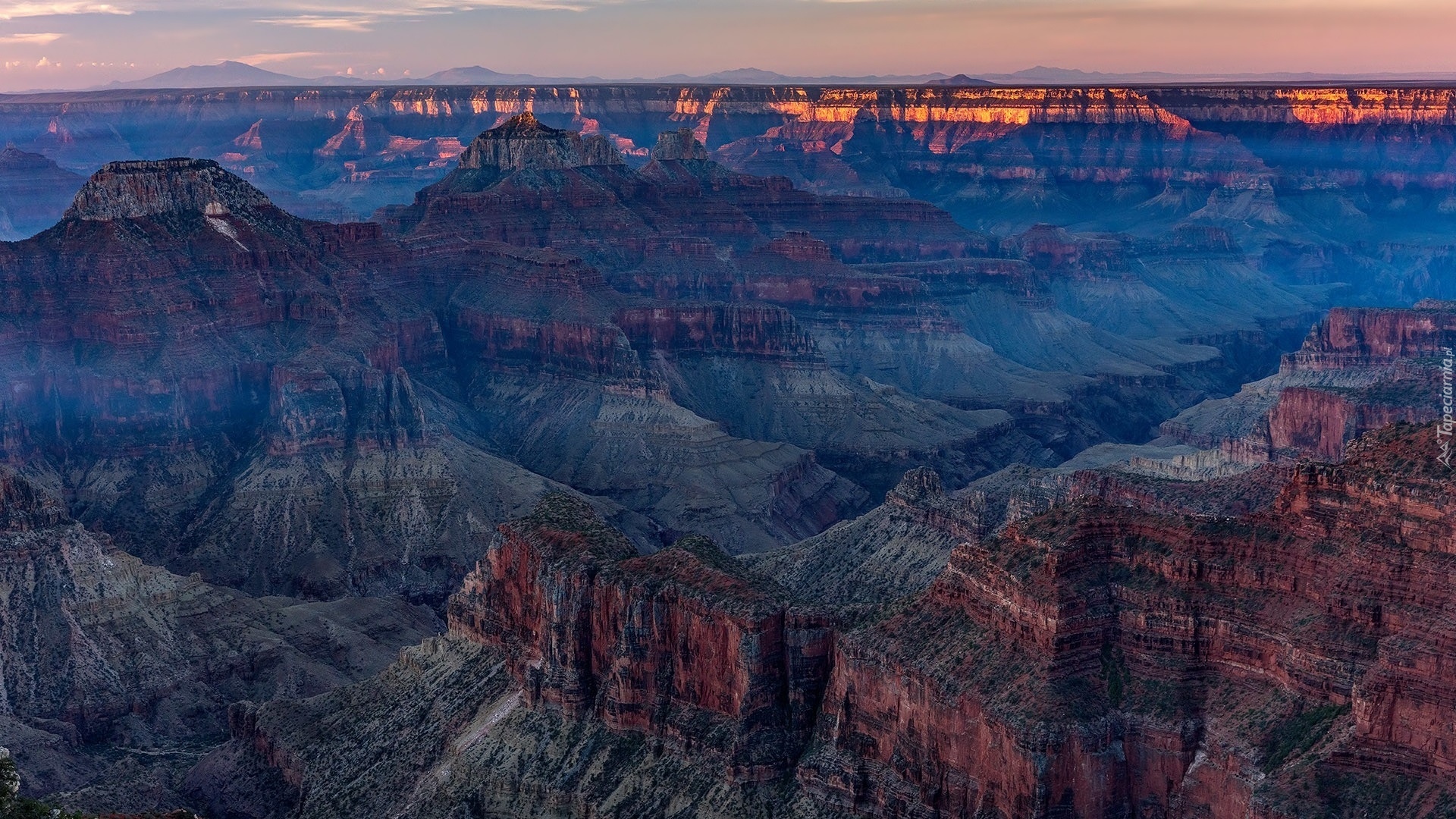 Góry, Skały, Kanion, Grand Canyon National Park, Park Narodowy Wielkiego Kanionu, Arizona, Stany Zjednoczone