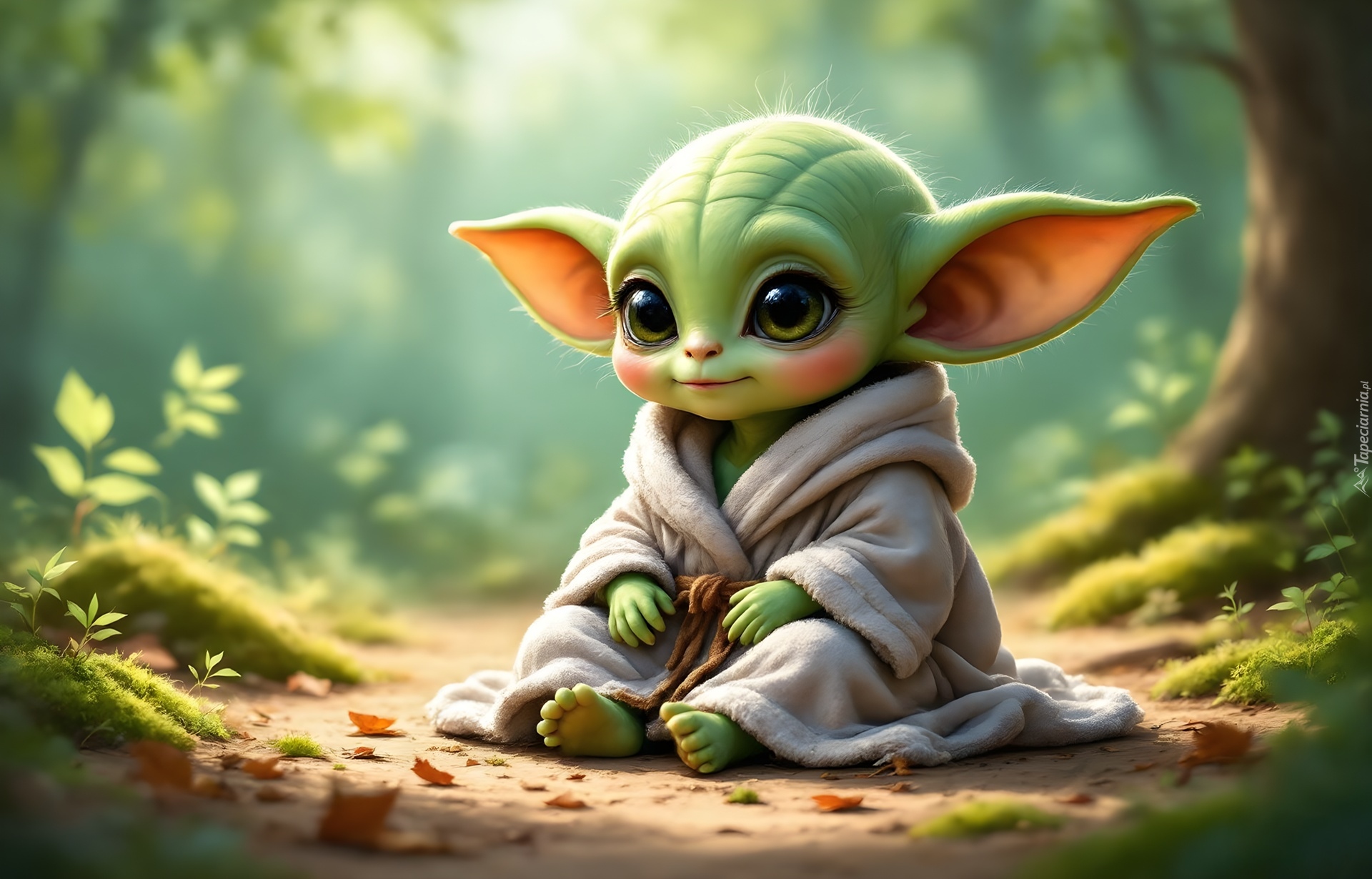 Serial, The Mandalorian, Postać, Grogu, Baby Yoda, Grafika AI