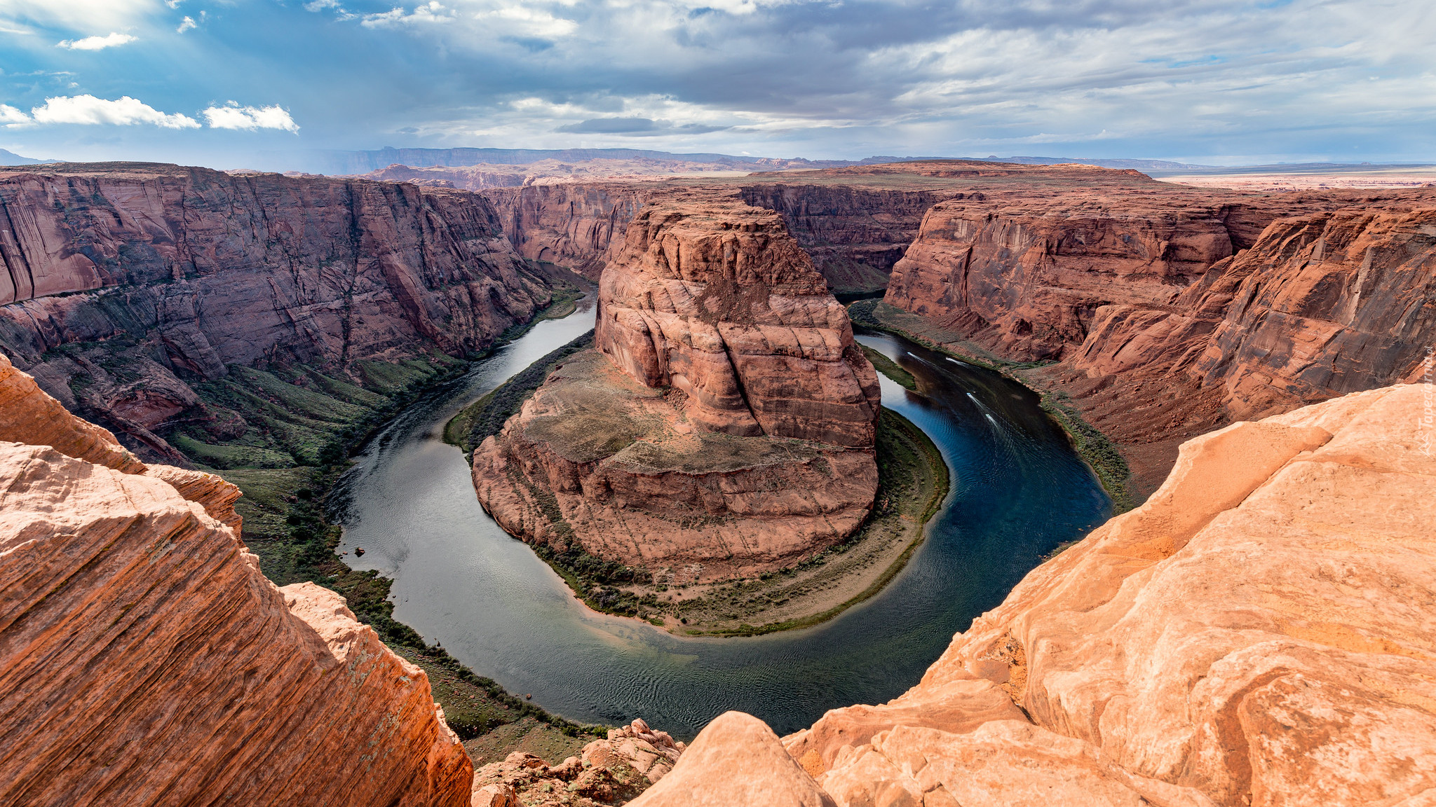 Park Narodowy Glen Canyon, Rzeka, Kolorado River, Zakole, Meander, Horseshoe Bend, Kanion, Skały, Arizona, Stany Zjednoczone